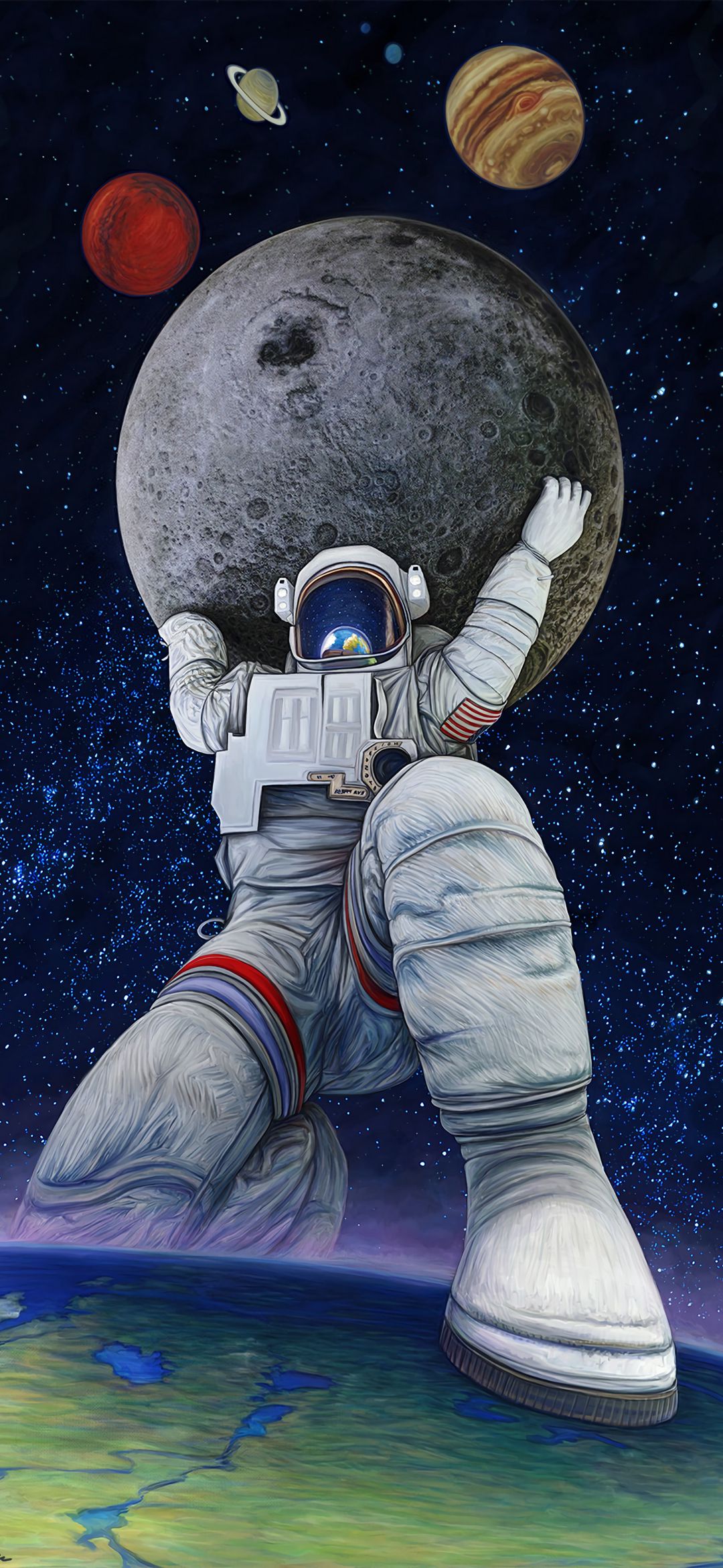 Astronaut Atlas Moon - astronaut wallpaper for OpersCraft