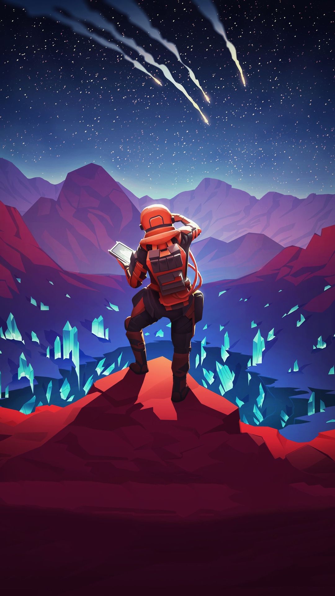 Astronaut Crystal Planetfall - space wallpaper for OpersCraft