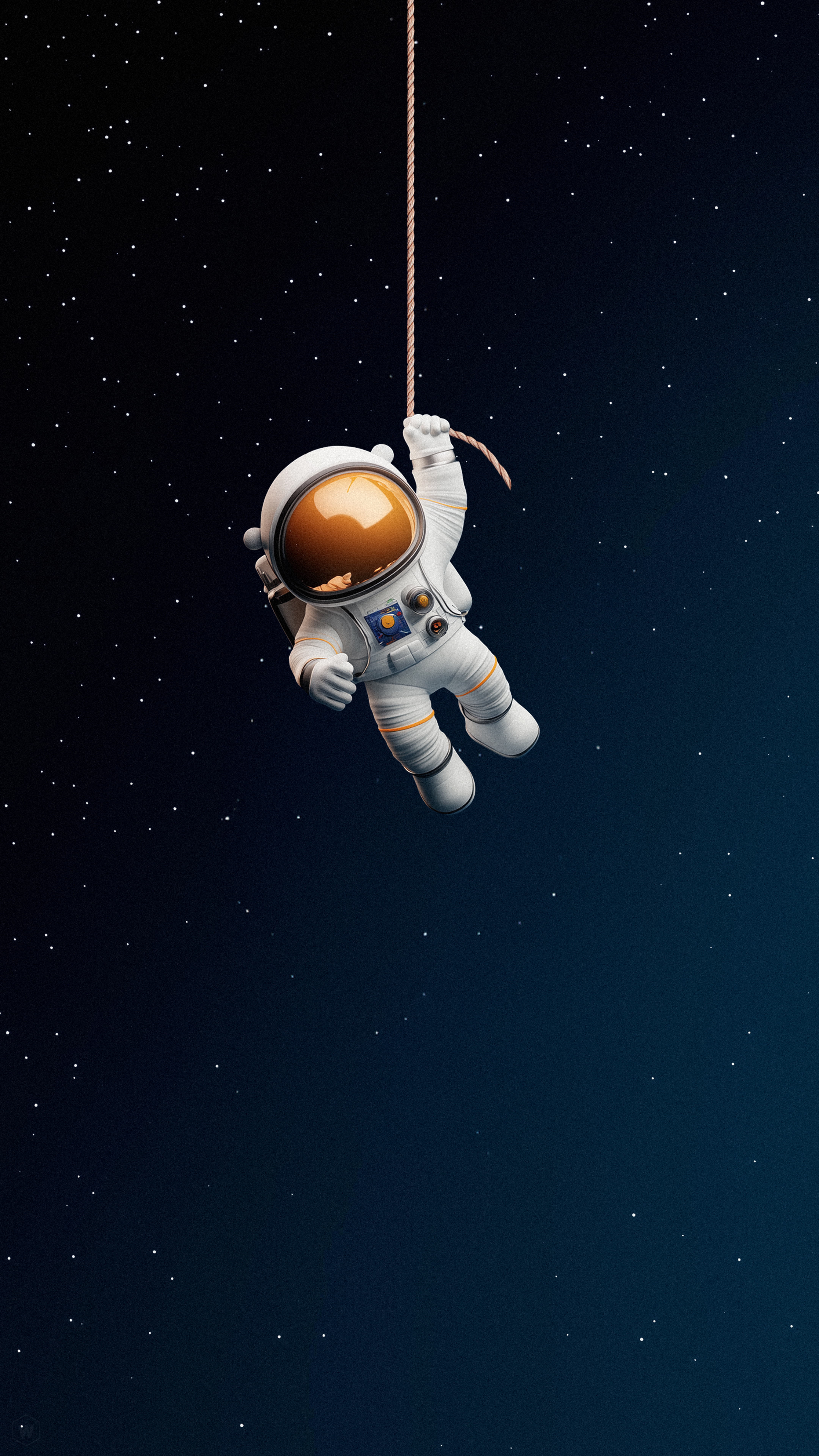Astronaut on a Rope - astronaut wallpaper for OpersCraft