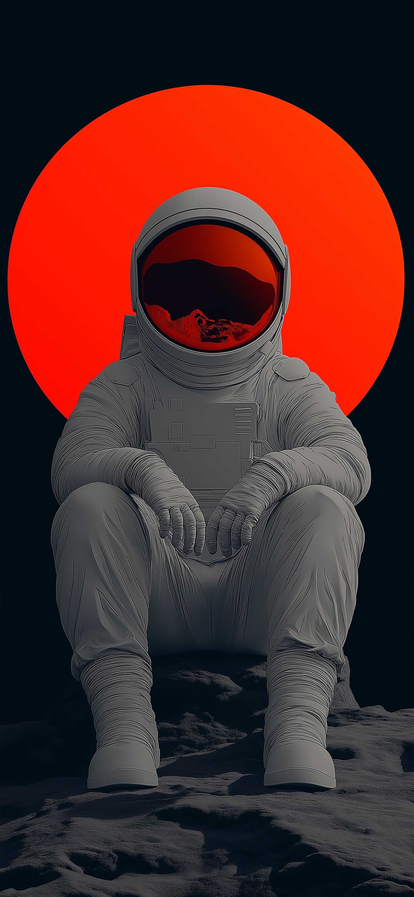 Astronaut Red Moon - astronaut wallpaper for OpersCraft