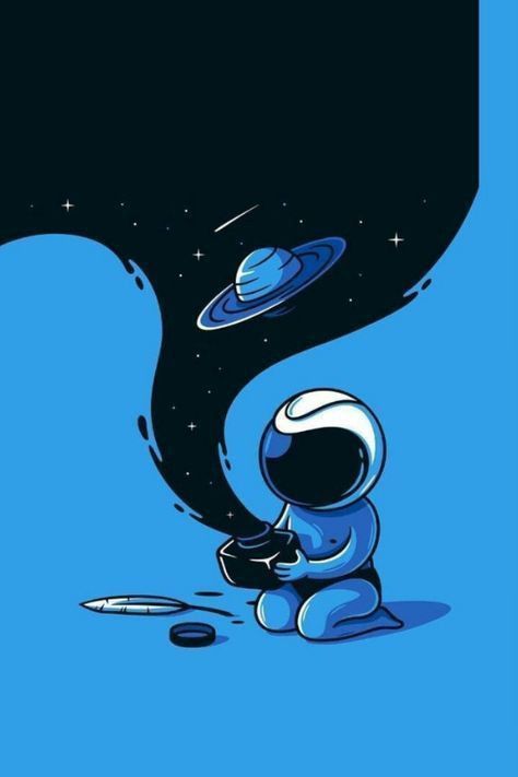 Astronaut's Cosmic Creation - astronaut wallpaper for OpersCraft