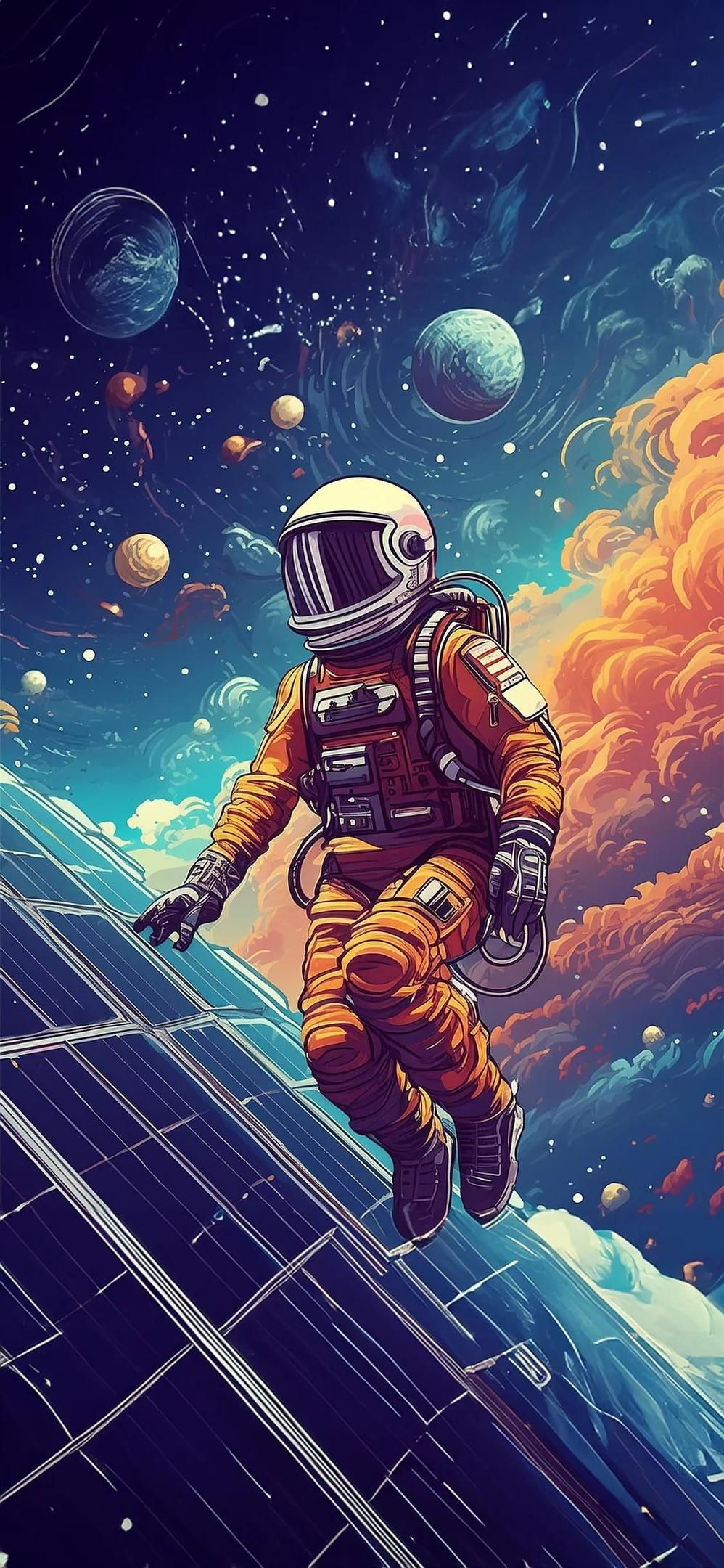 Astronaut Solar Panel Repair - astronaut wallpaper for OpersCraft