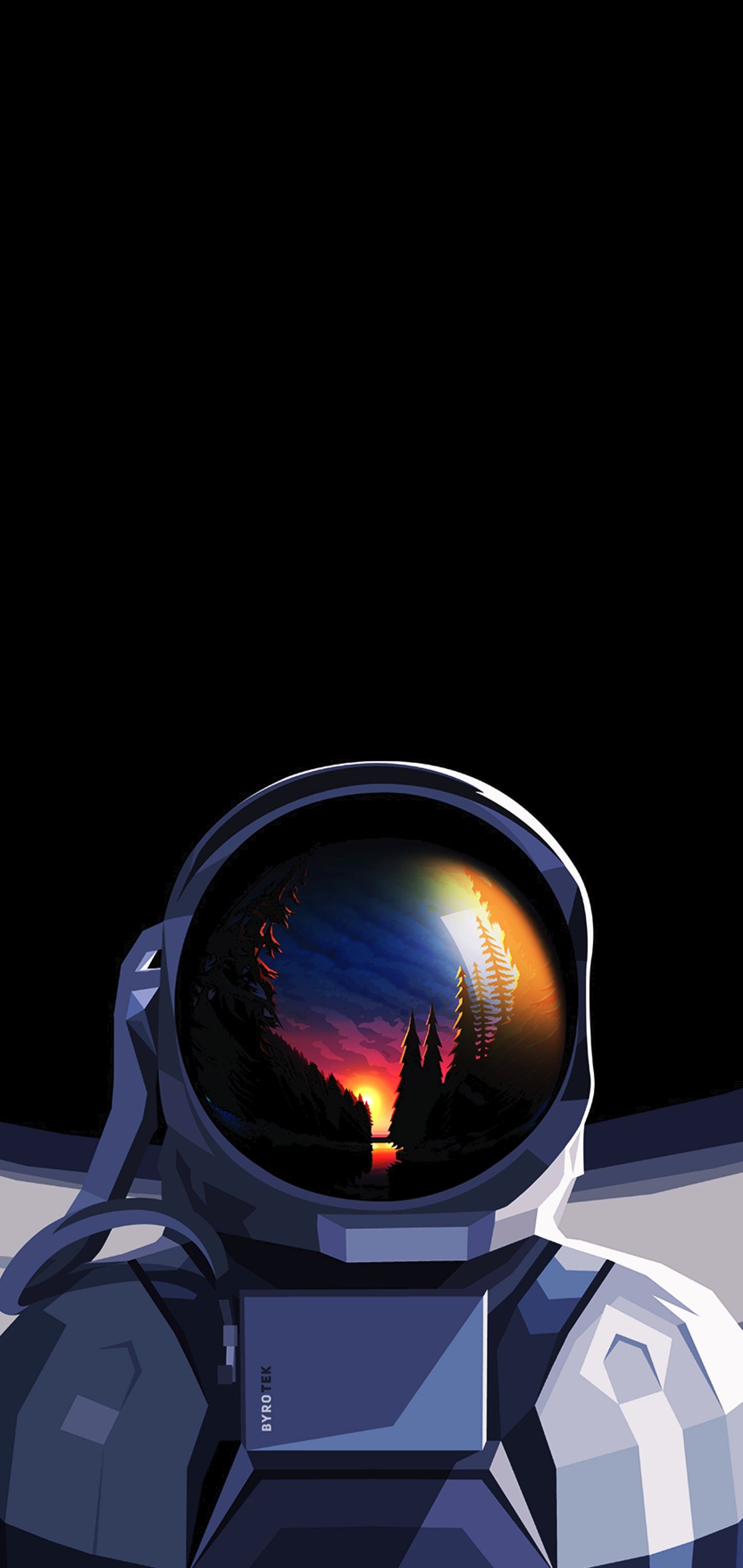 Astronaut Sunset Reflection - astronaut wallpaper for OpersCraft