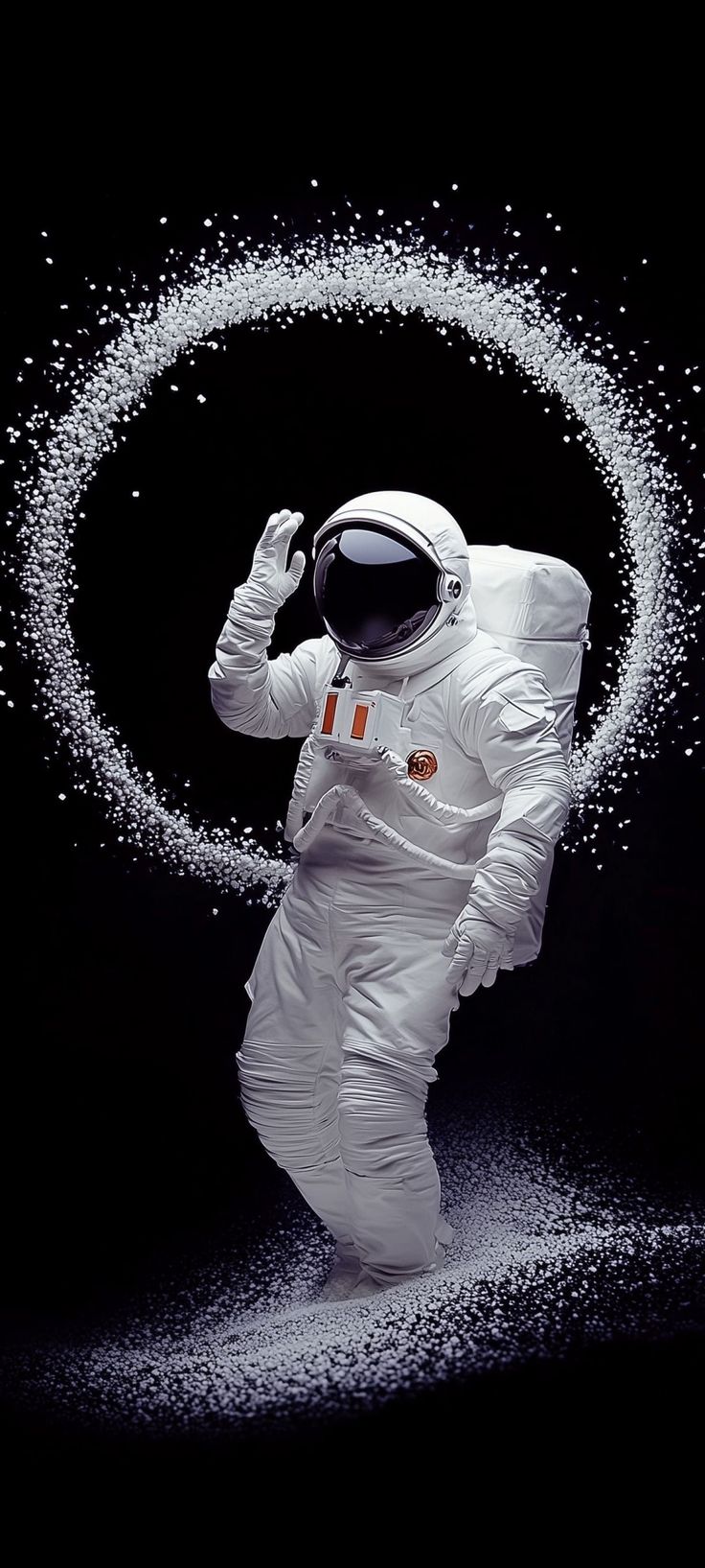 Astronaut Waving in Space - dope wallpaper for OpersCraft