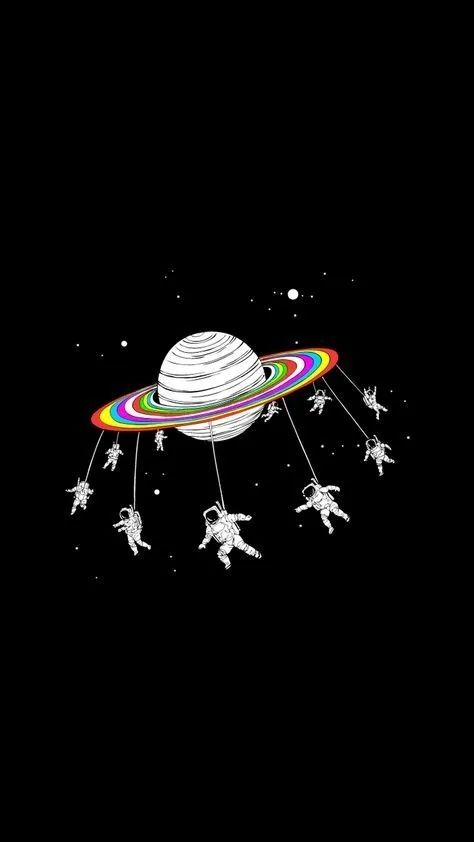 Astronauts on Saturn Ride - astronaut wallpaper for OpersCraft