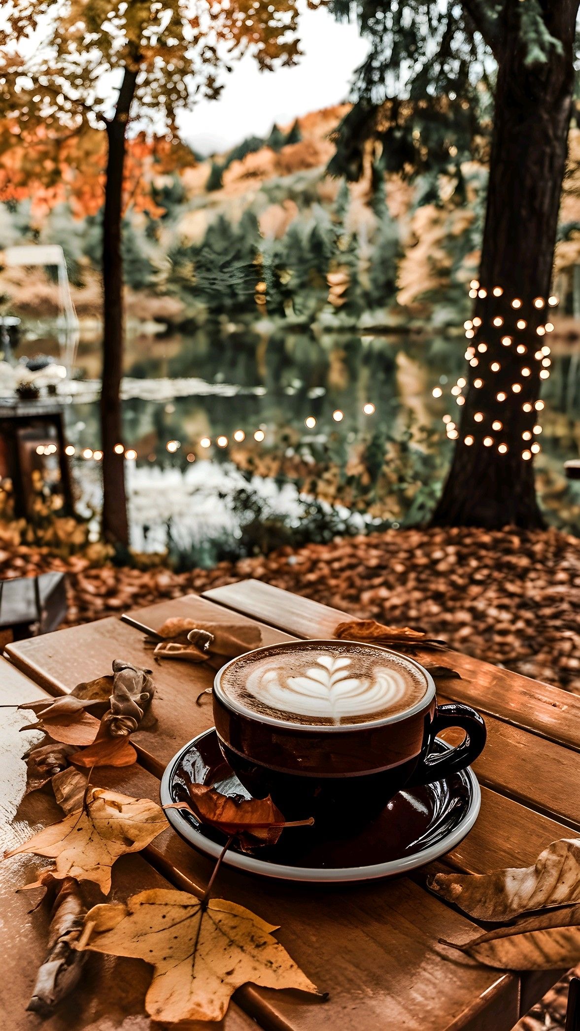 Autumn Coffee by the Lake - random wallpaper for OpersCraft