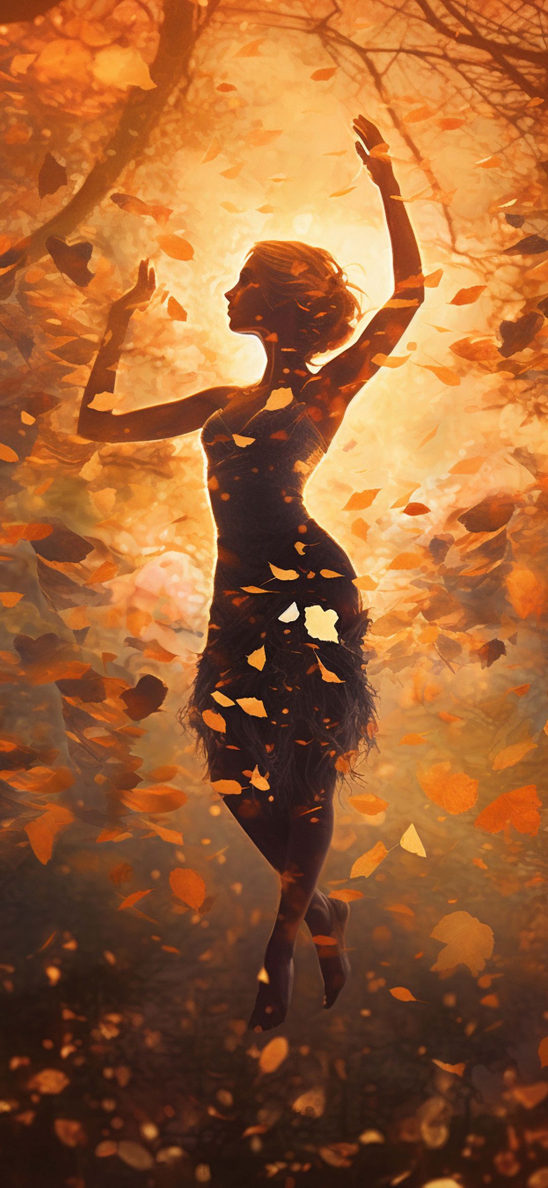 Autumnal Dance Silhouette - fantasy wallpaper for OpersCraft