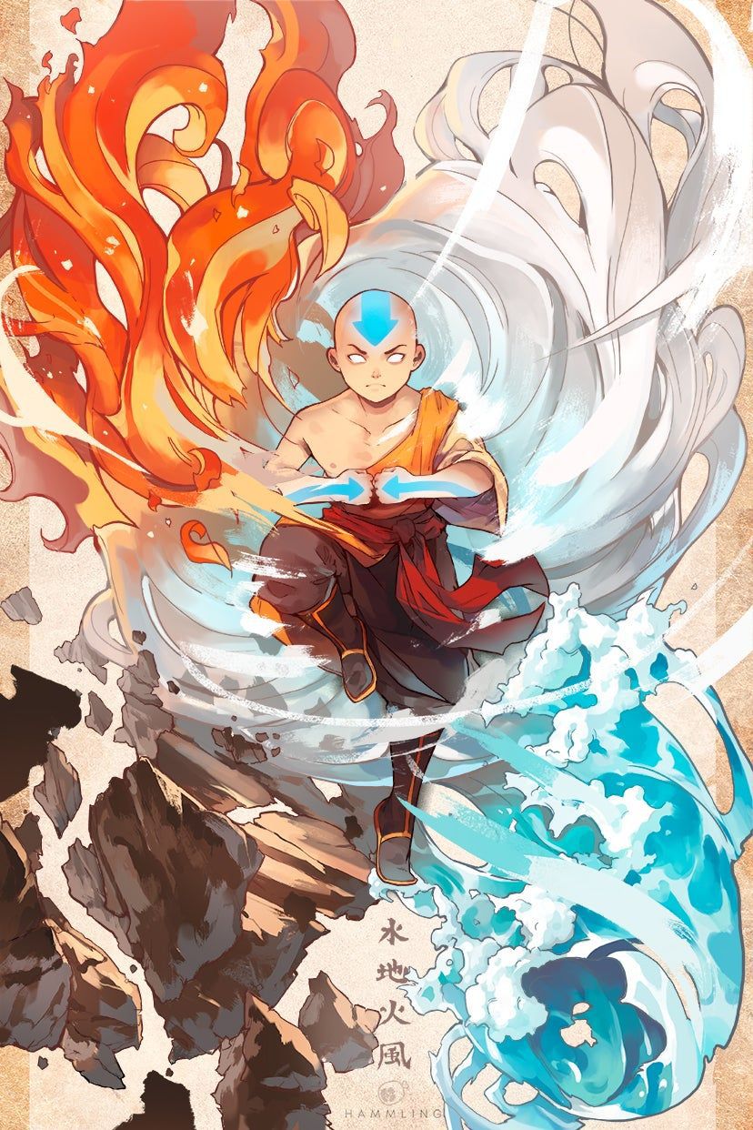 Avatar Aang Elements - avatar wallpaper for OpersCraft