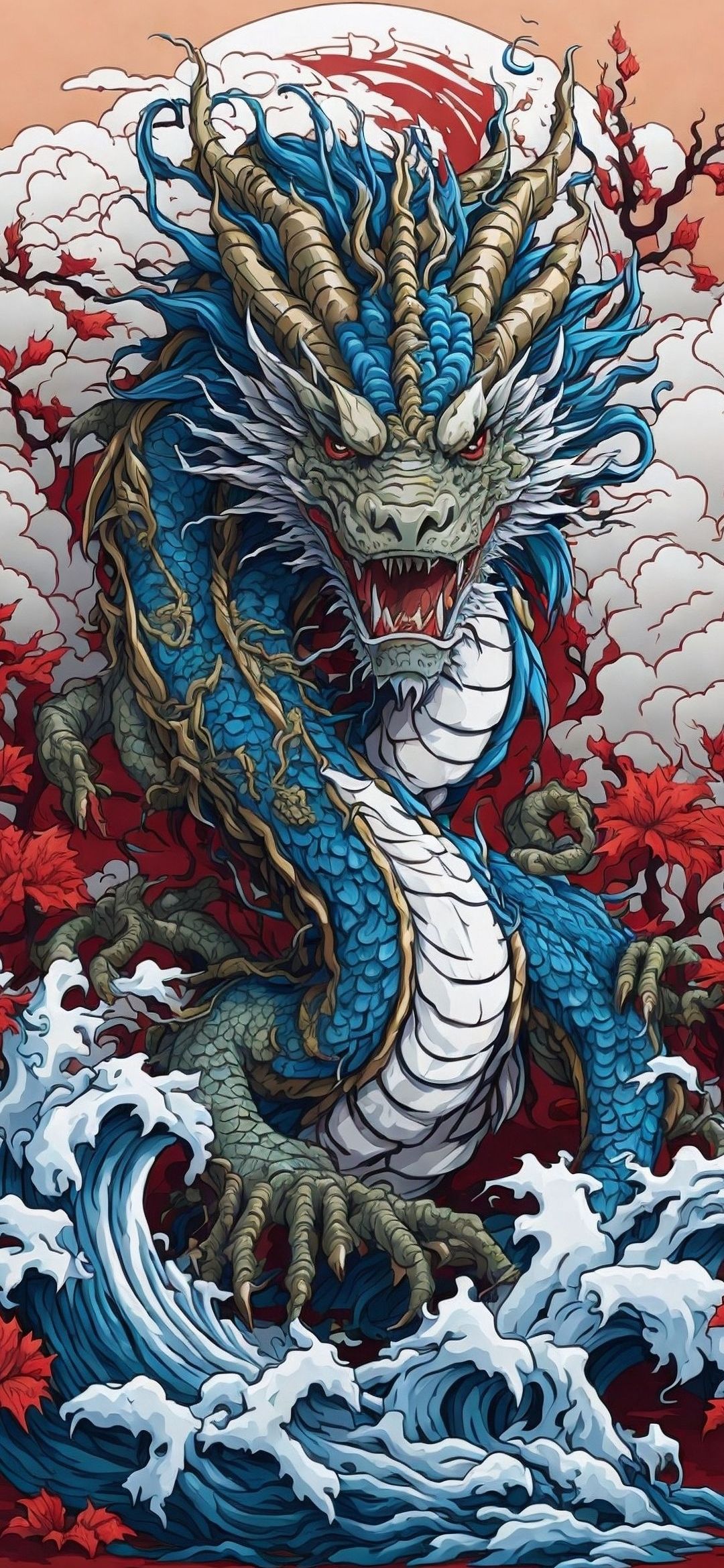 Azure Dragon Rising - dragon wallpaper for OpersCraft