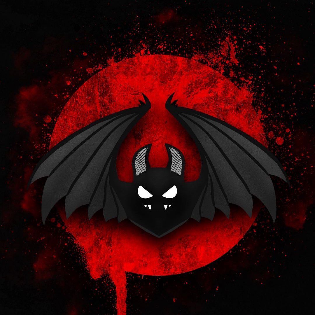 Bat and Bloody Moon - halloween wallpaper for OpersCraft