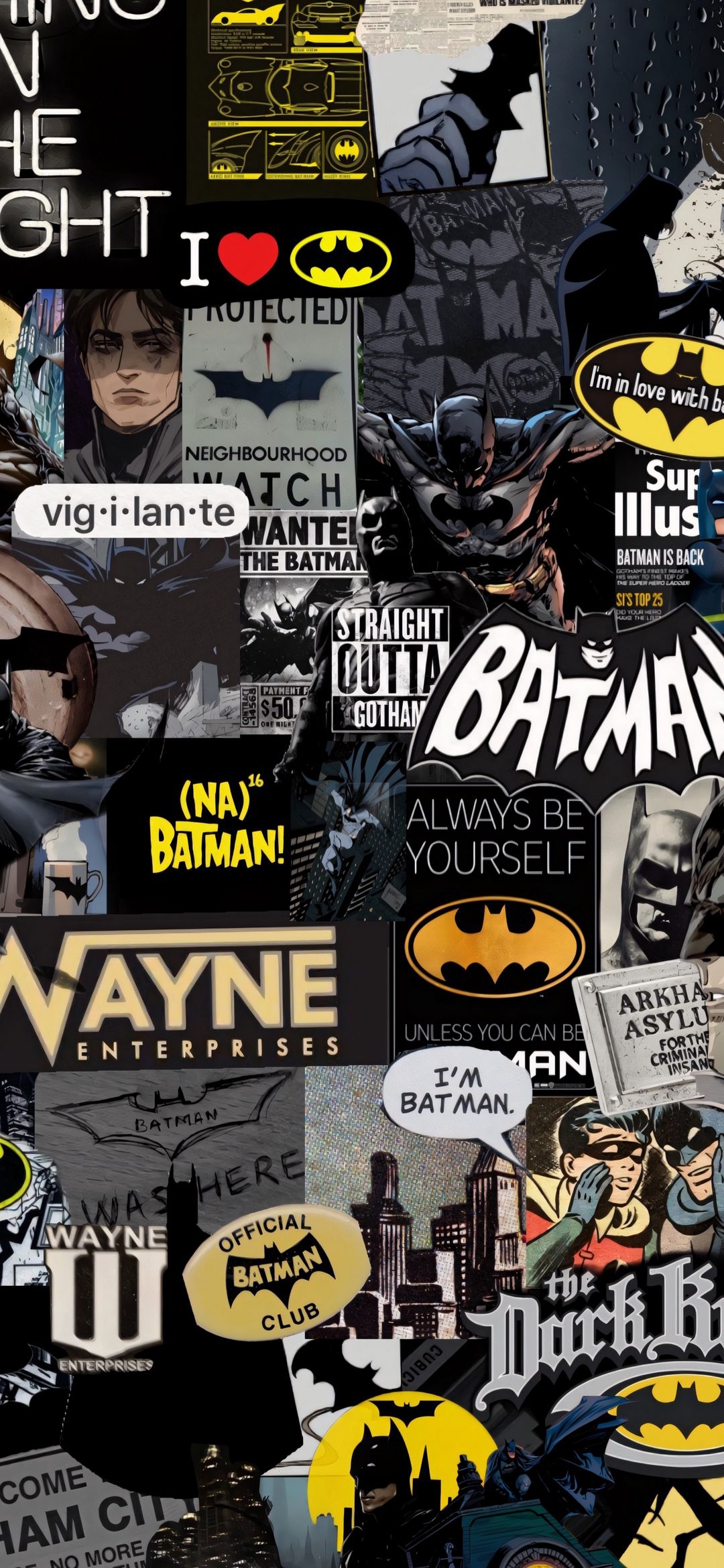 Batman Comic Collage - batman wallpaper for OpersCraft