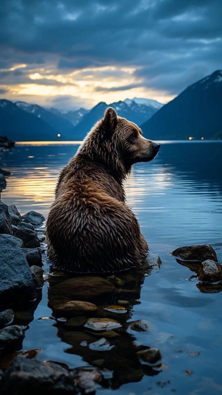 Bear by the Lake - random wallpaper for OpersCraft