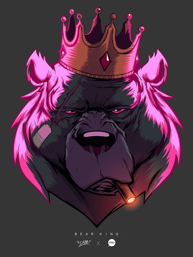 Bear King Illustration - random wallpaper for OpersCraft
