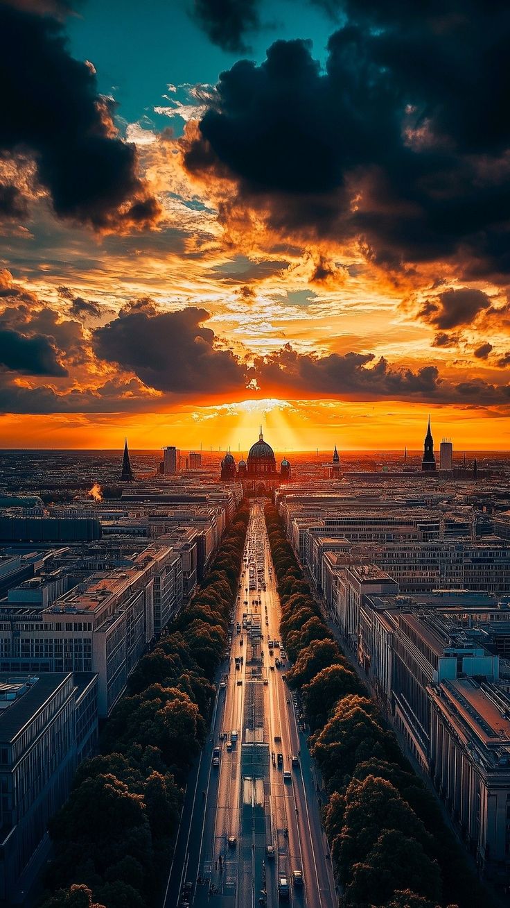 Berlin Sunset Skyline - urban wallpaper for OpersCraft
