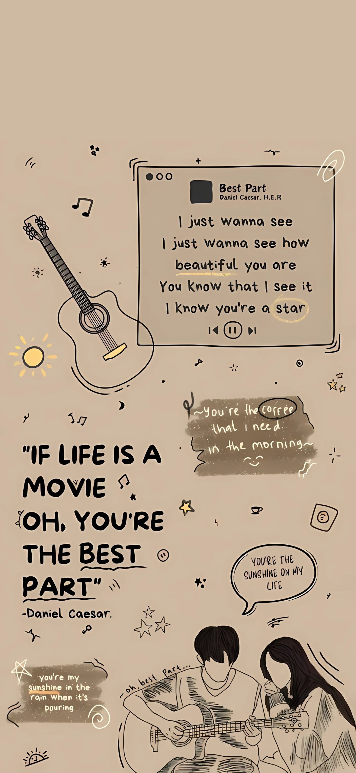 Best Part Doodle Art - music wallpaper for OpersCraft