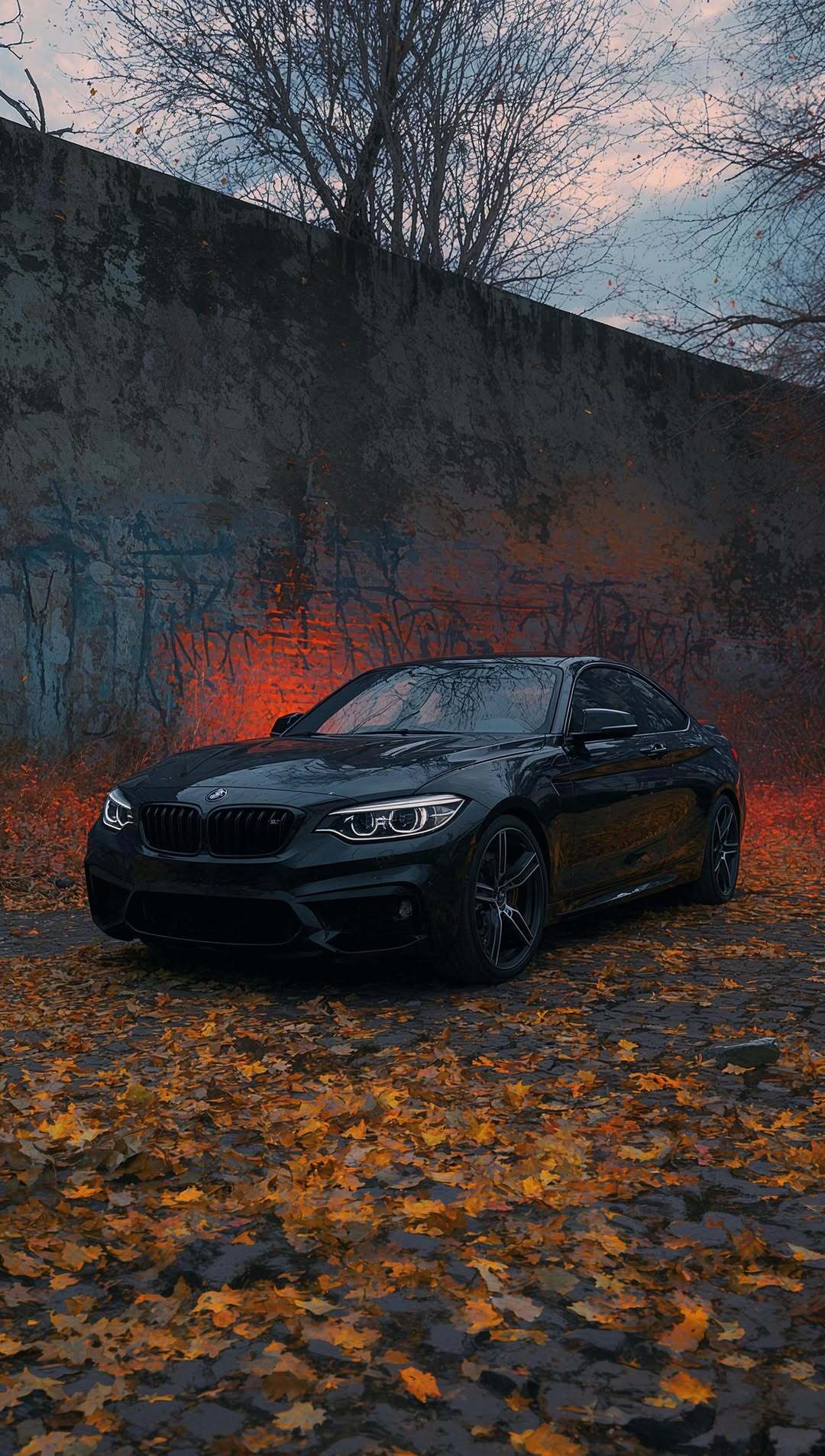 Black BMW Autumn Scene - bmw wallpaper for OpersCraft