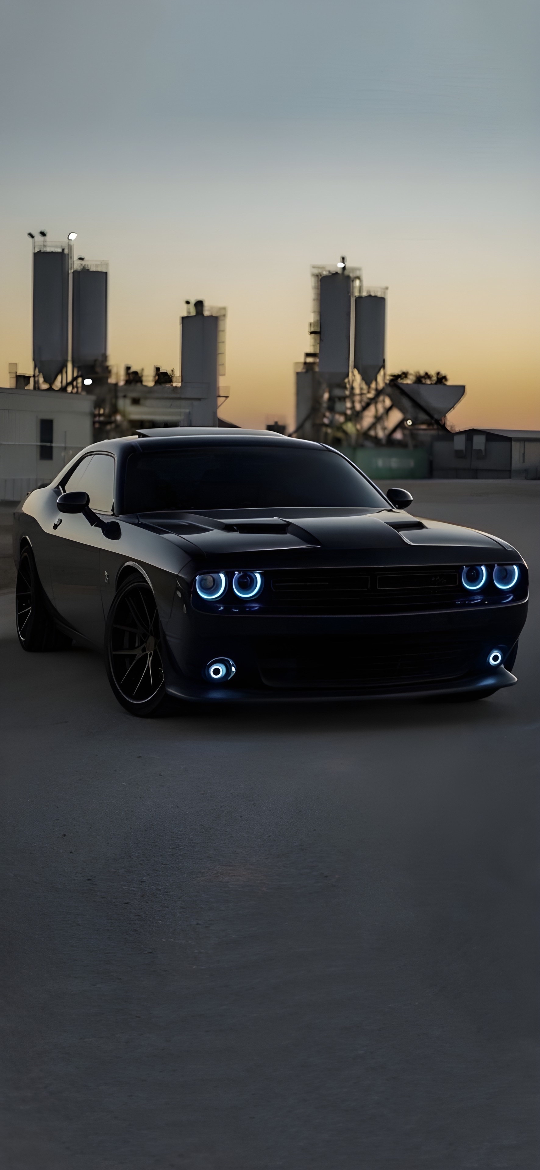 Black Challenger at Dusk - cars wallpaper for OpersCraft