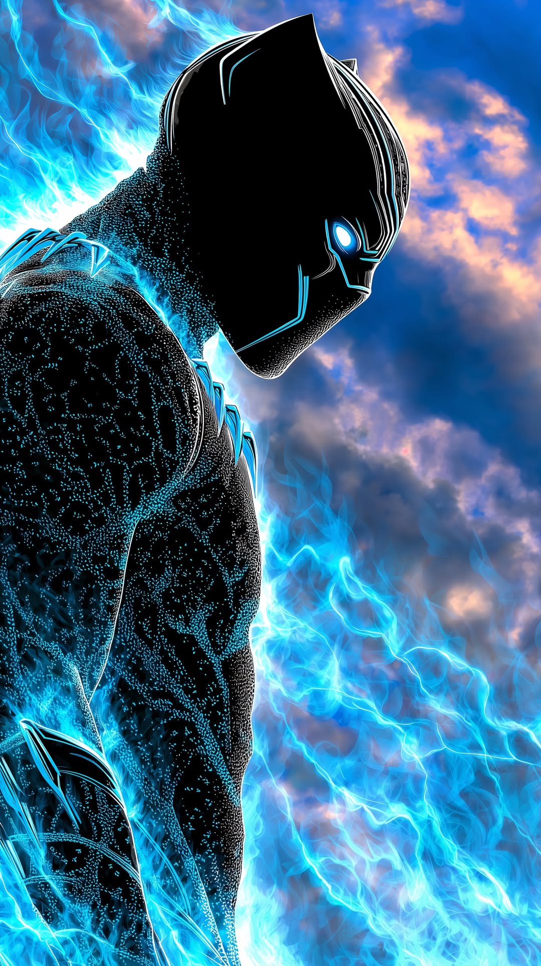 Black Panther Electric Aura - superhero wallpaper for OpersCraft