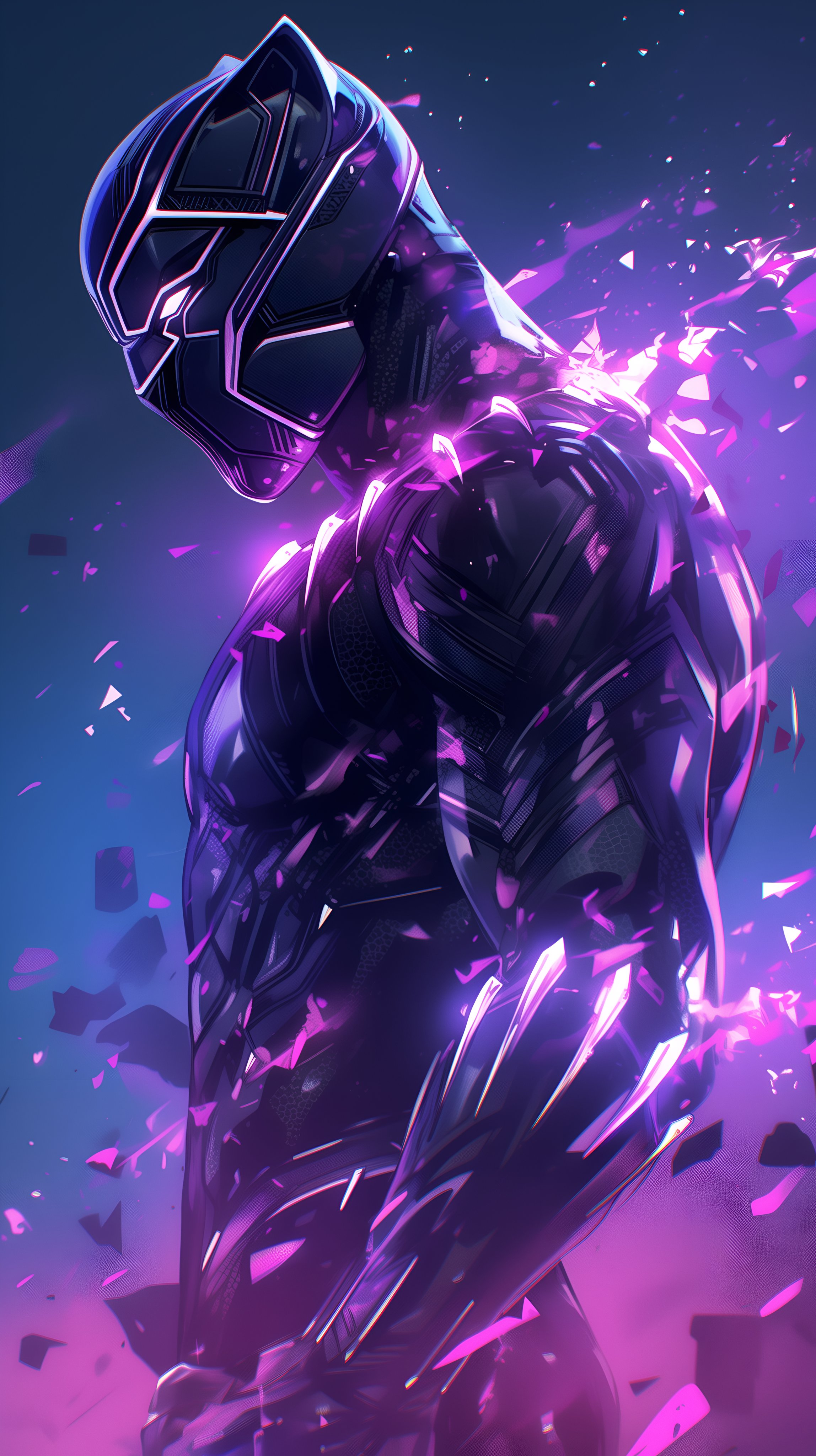 Black Panther Purple Energy - marvel wallpaper for OpersCraft