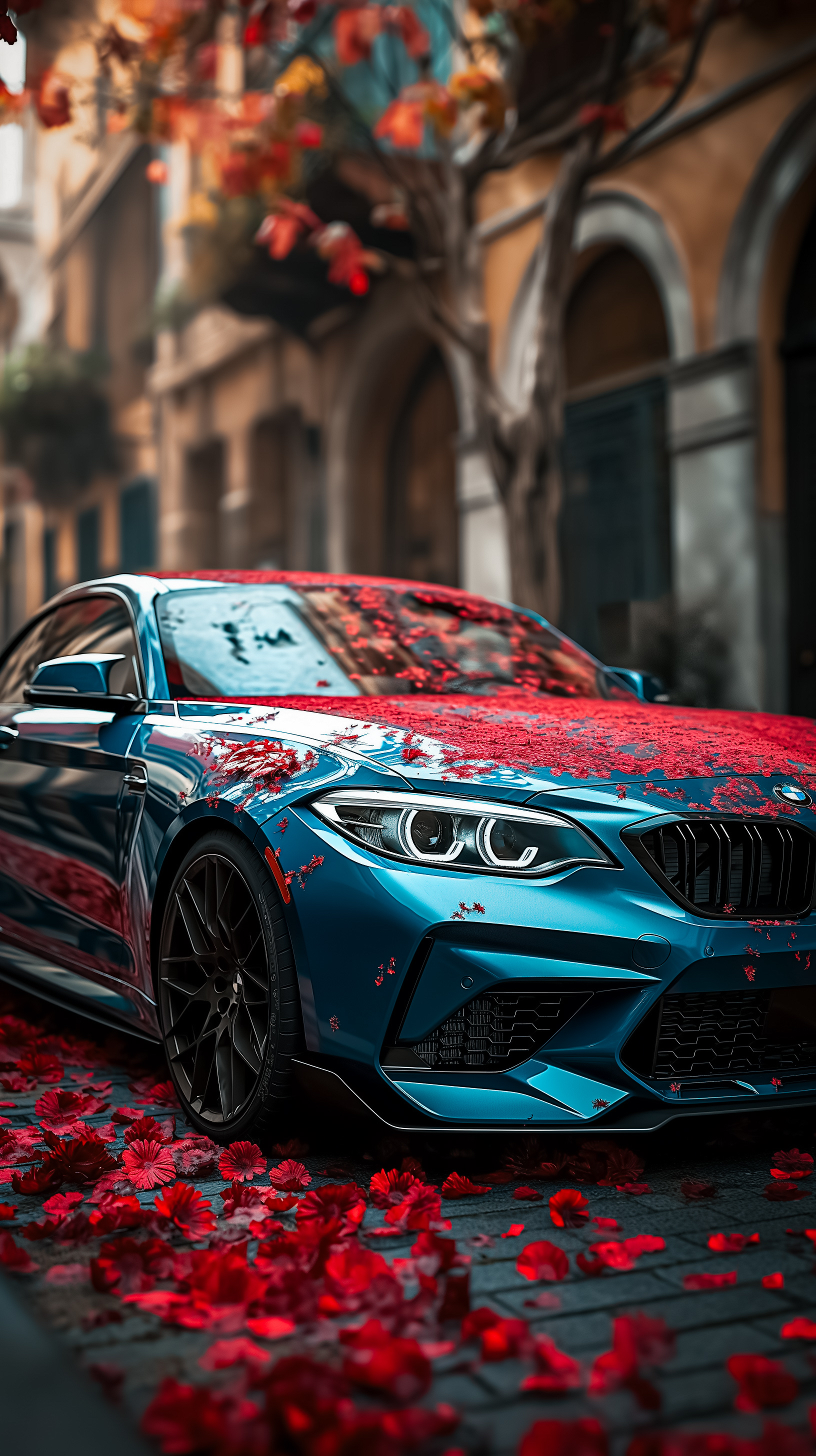 Blue BMW Autumn Bloom - bmw wallpaper for OpersCraft