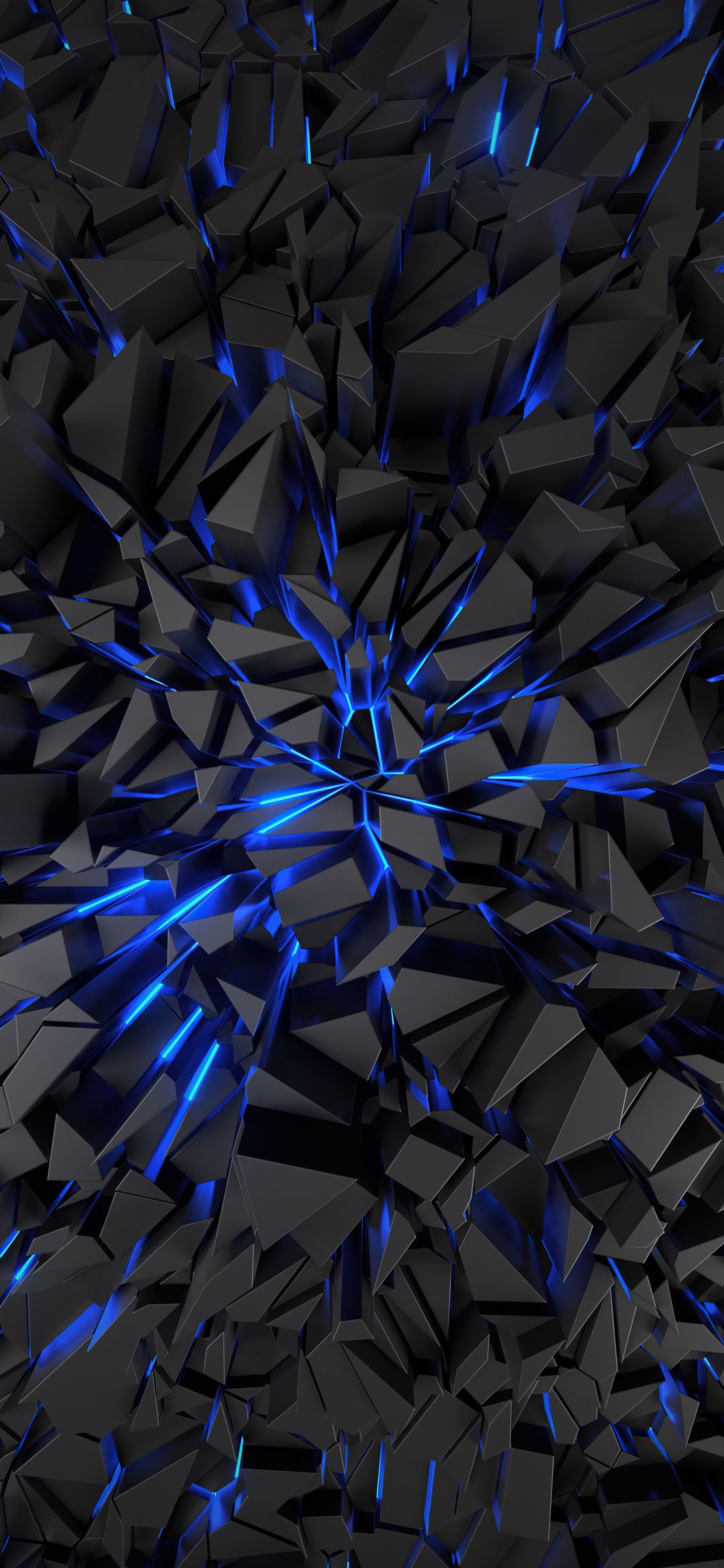 Blue Glow Abstract Shards - abstract wallpaper for OpersCraft