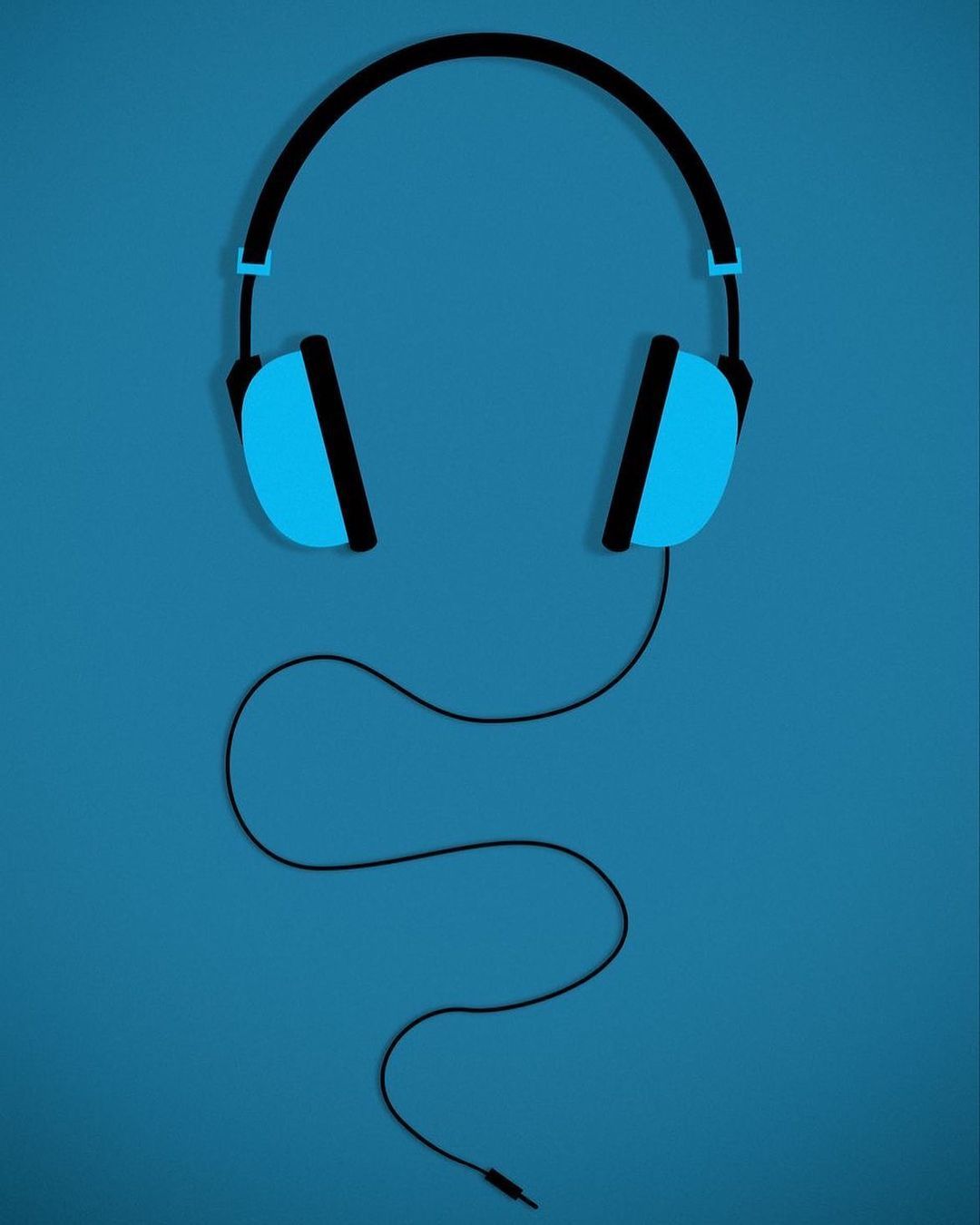 Blue Headphones Still Life - minimal wallpaper for OpersCraft