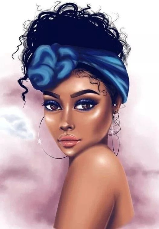 Blue Headwrap Beauty - girl wallpaper for OpersCraft