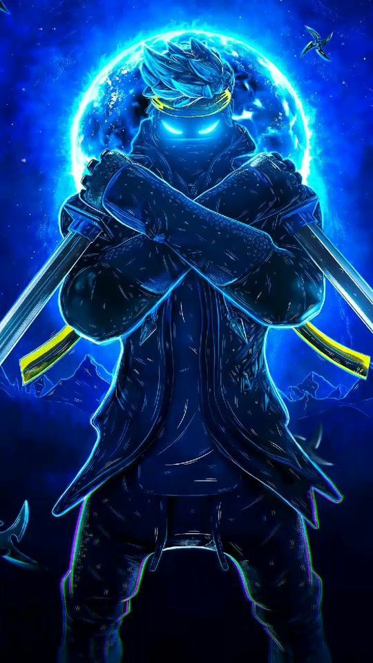 Blue Ninja Warrior - ninja wallpaper for OpersCraft