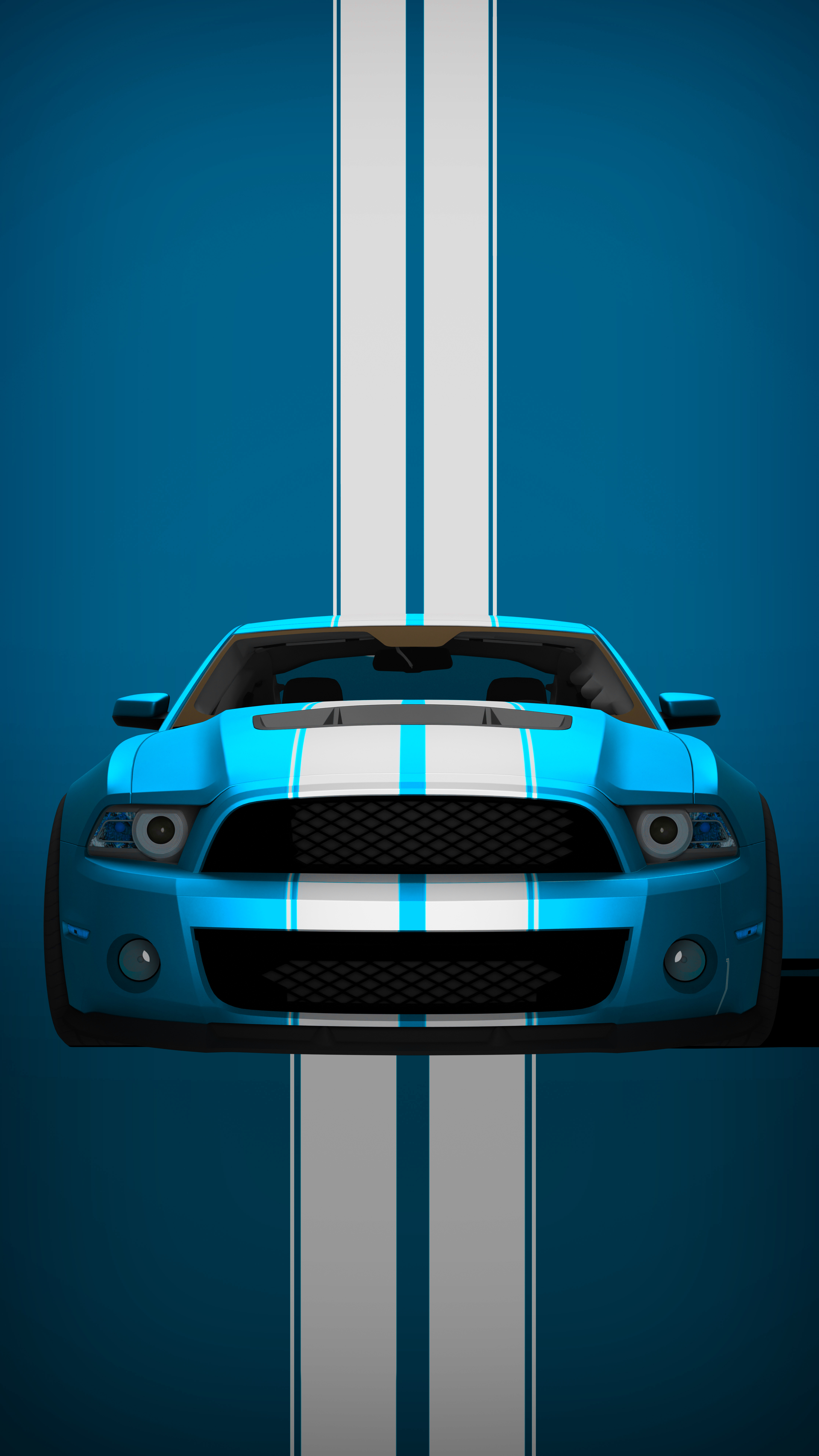 Blue Racing Stripes Car - cars wallpaper for OpersCraft