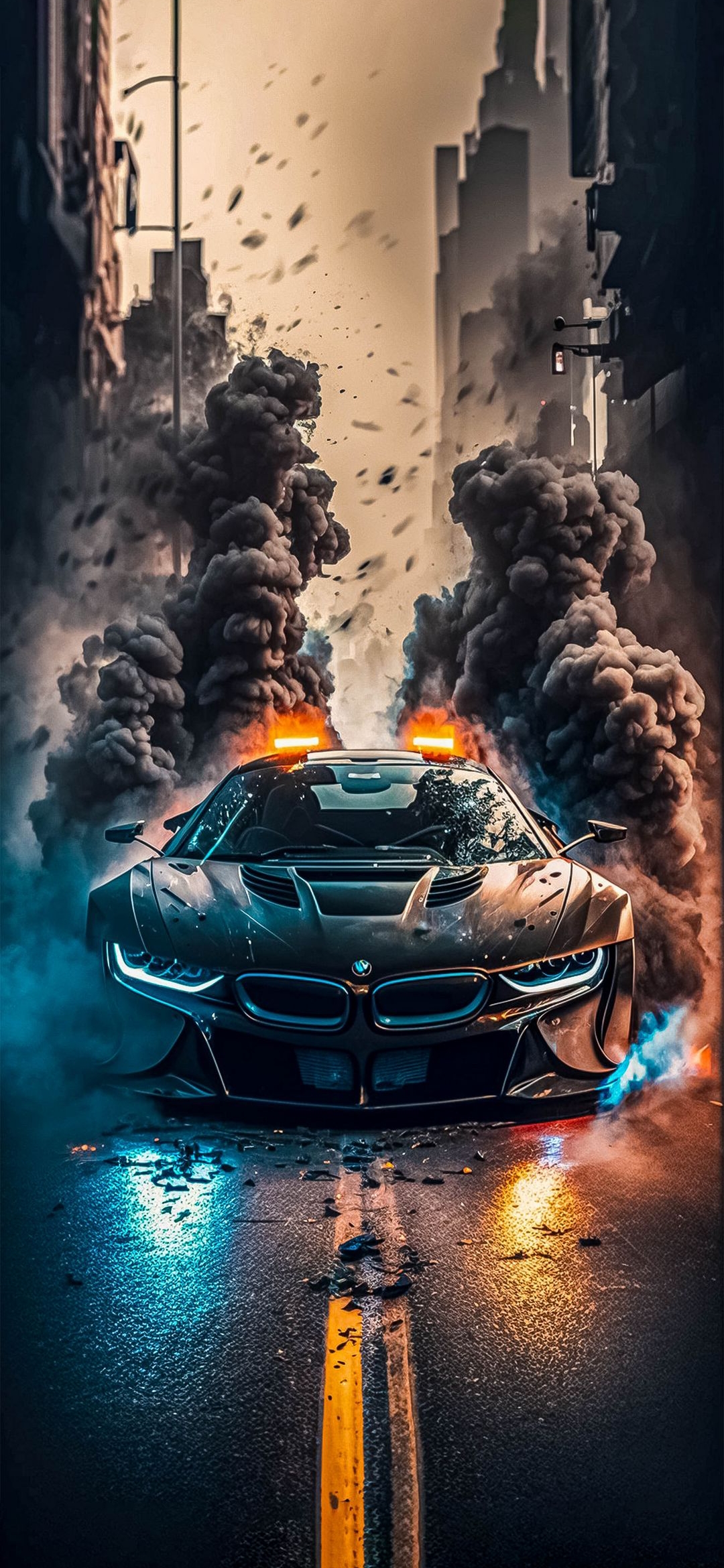 BMW i8 Smoke Show - cars wallpaper for OpersCraft