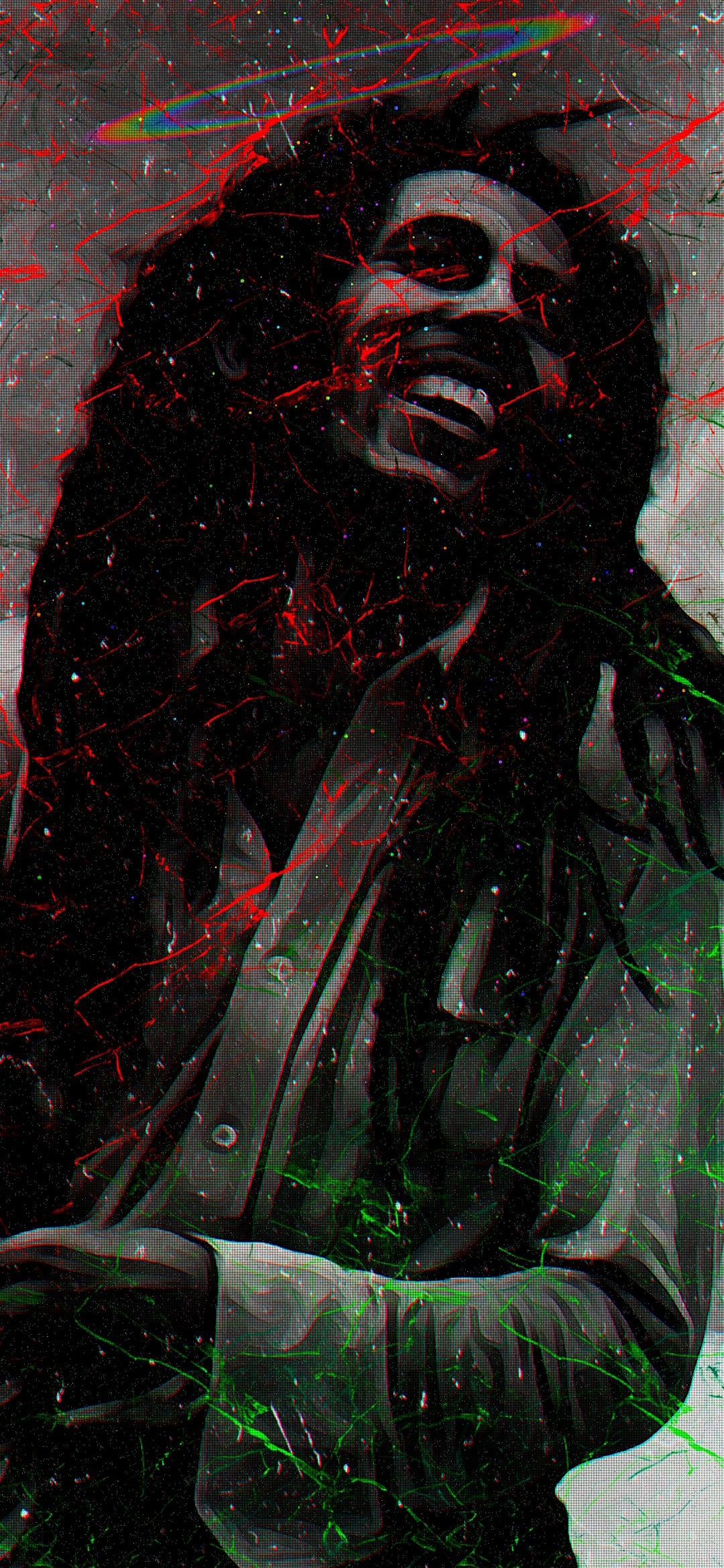 Bob Marley Glitch Art - random wallpaper for OpersCraft
