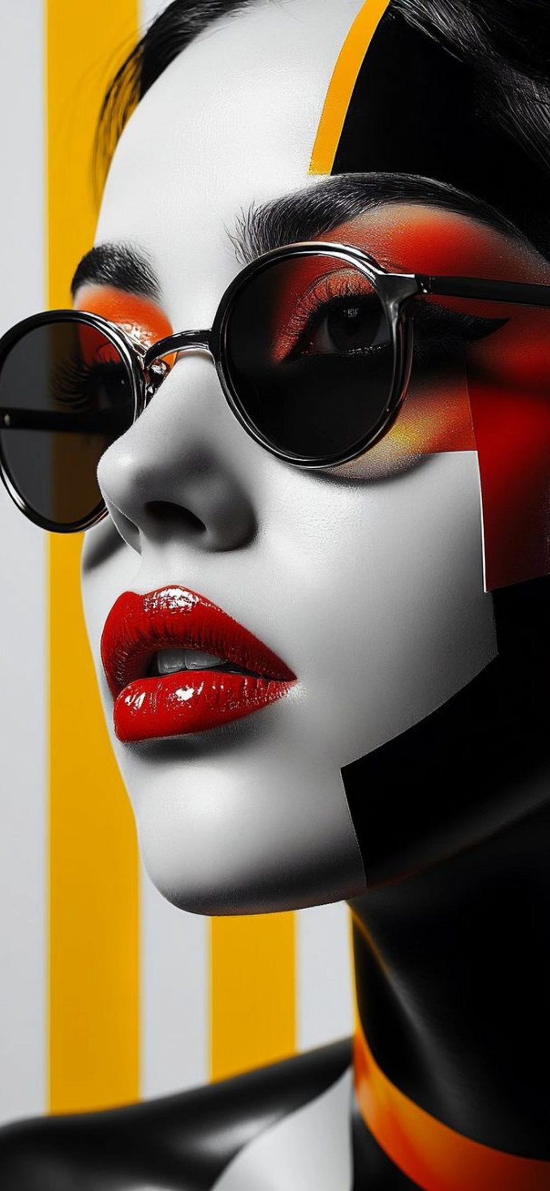 Bold Geometric Portrait - dope wallpaper for OpersCraft