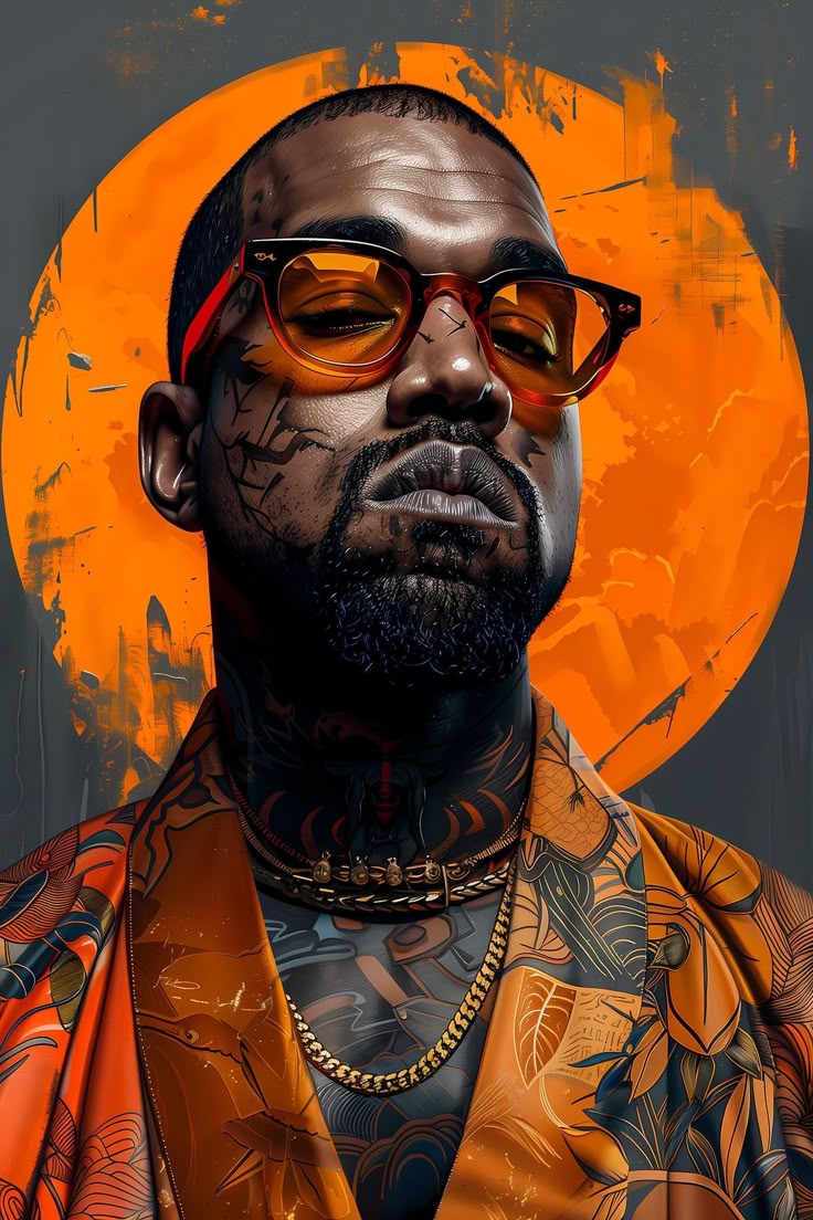 Bold Portrait with Orange Accents - ghetto wallpaper for OpersCraft