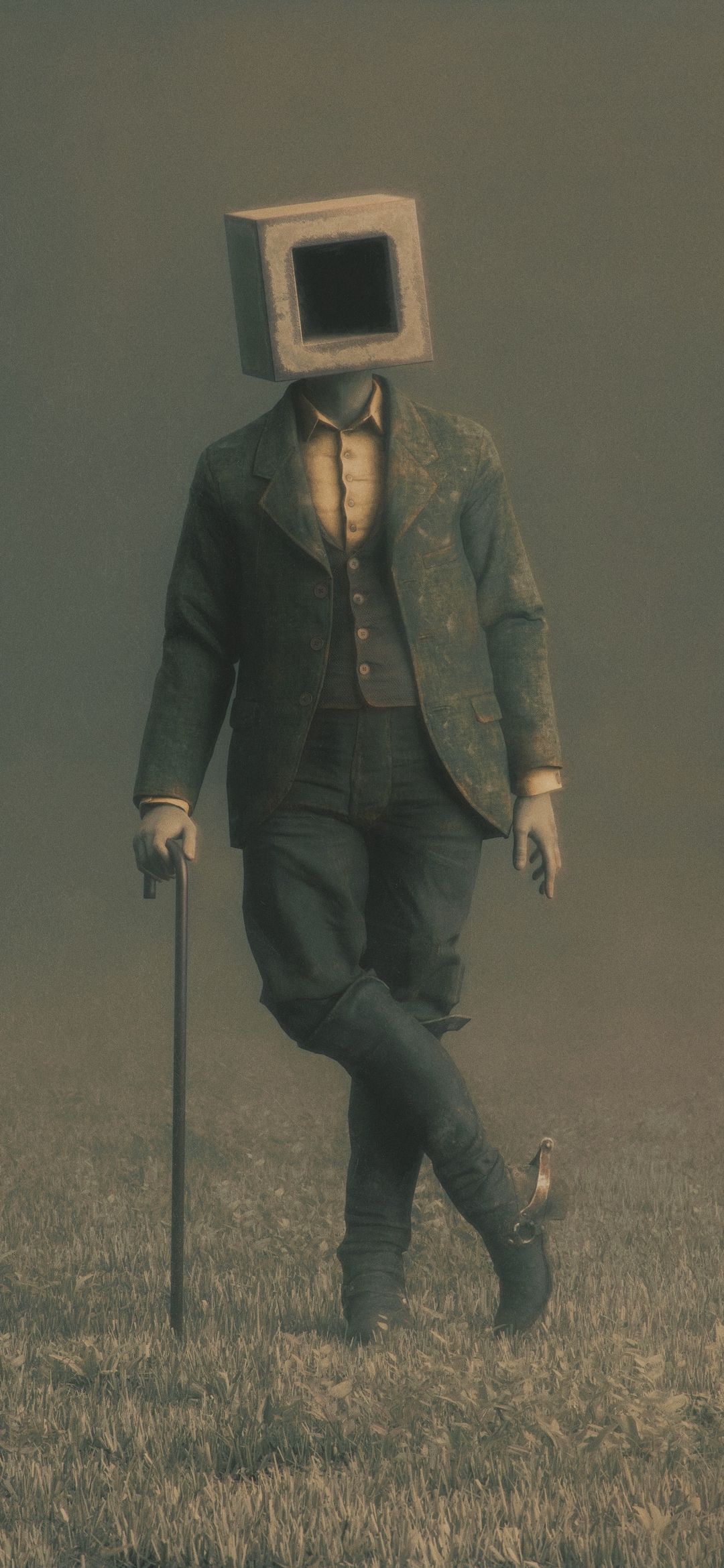 Boxhead Gentleman Portrait - random wallpaper for OpersCraft