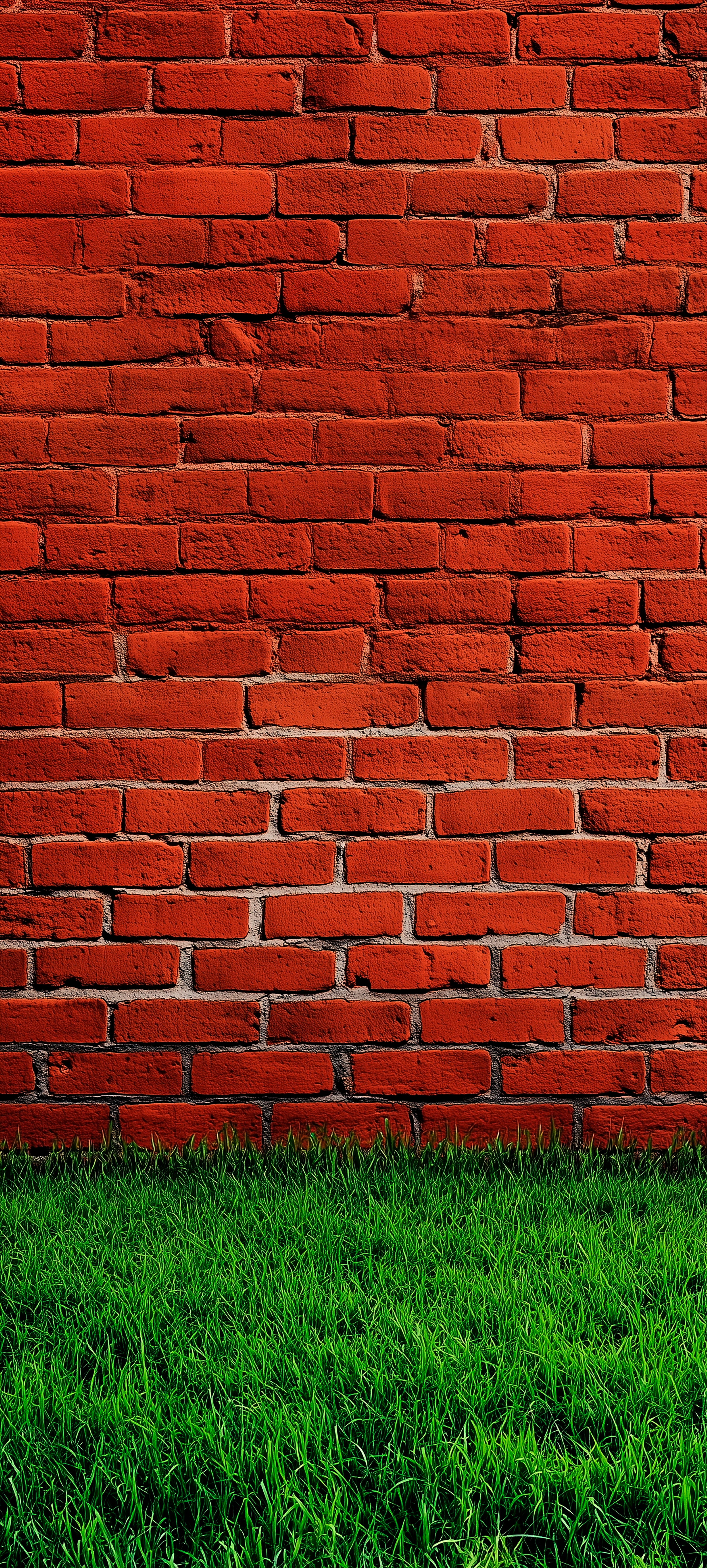 Brick Wall and Grass - abstract wallpaper for OpersCraft