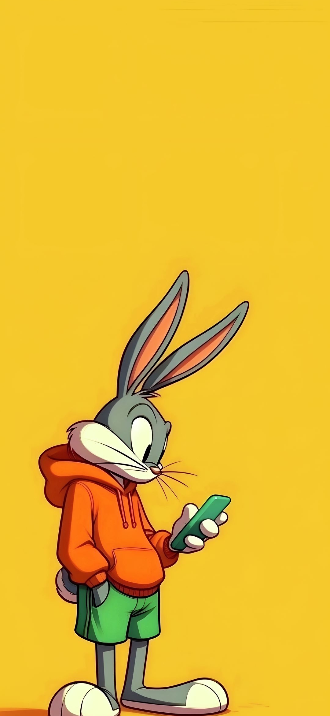 Bugs Bunny on Phone - dope wallpaper for OpersCraft