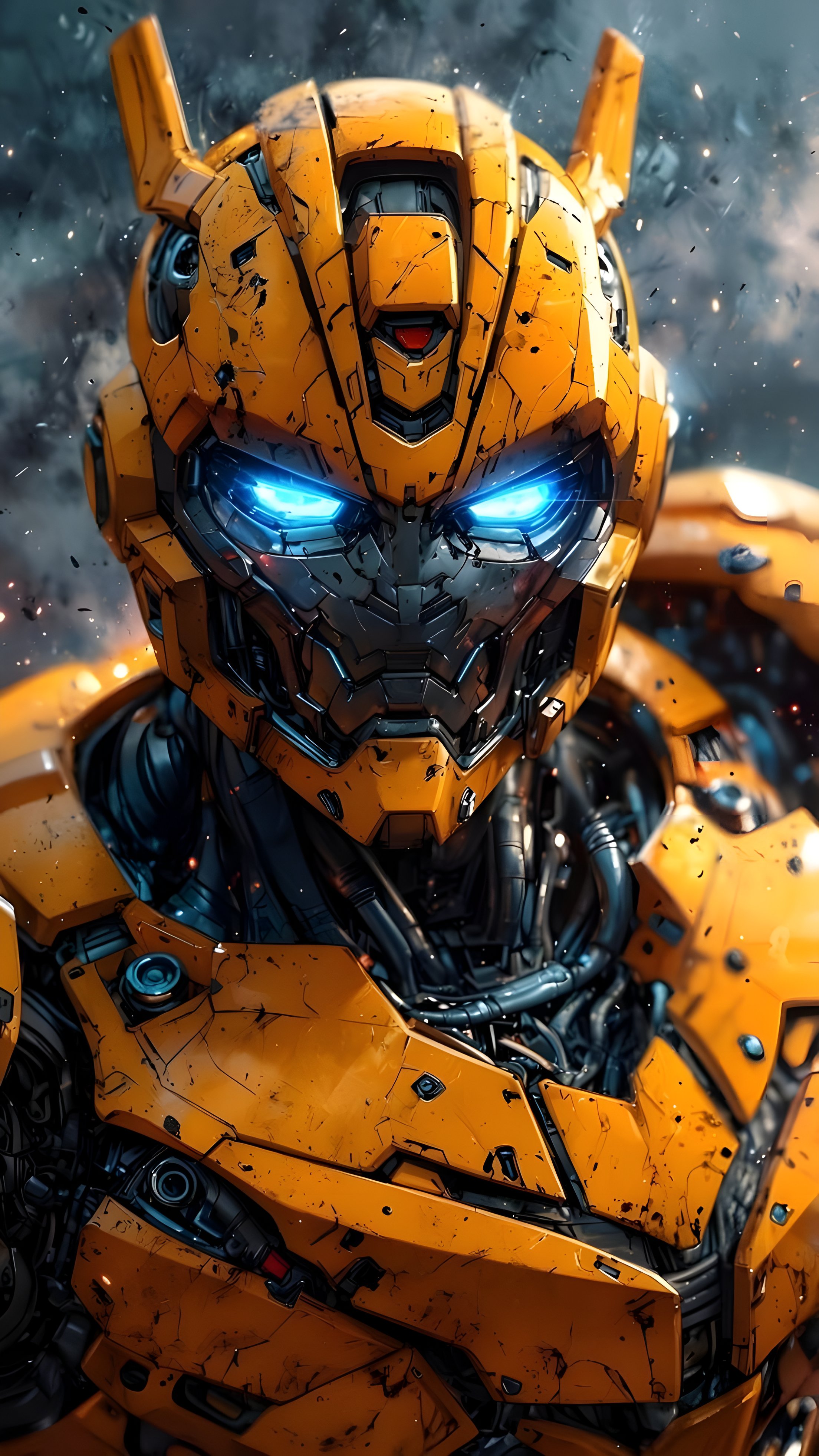 Bumblebee Robot Close-Up Portrait - random wallpaper for OpersCraft