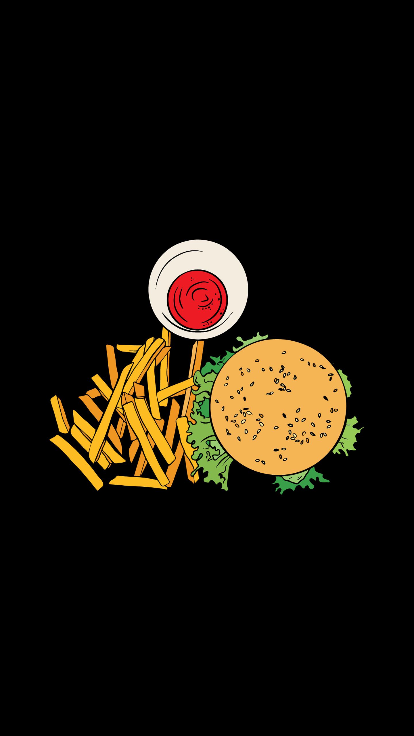 Burger and Fries Feast - food wallpaper for OpersCraft