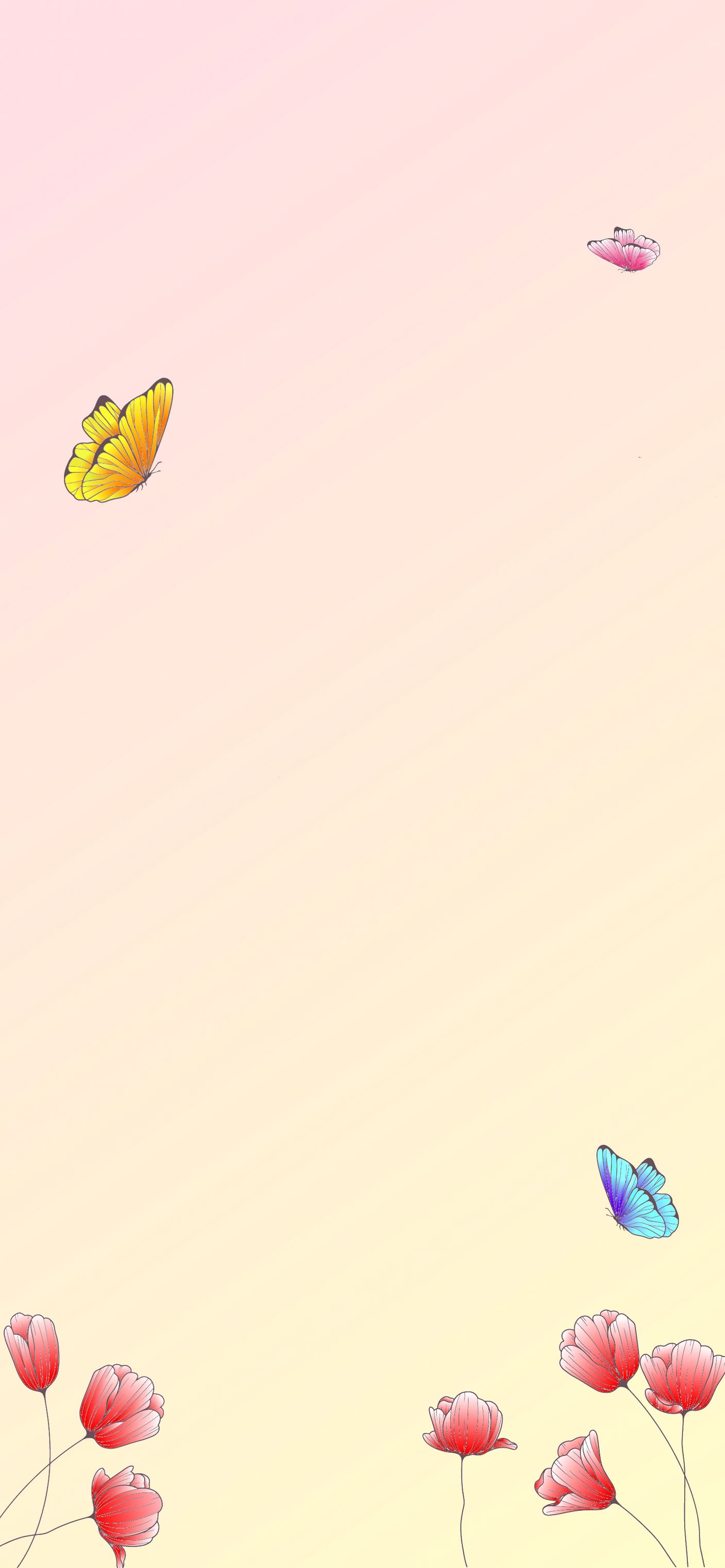 Butterfly and Flower Garden - floral wallpaper for OpersCraft