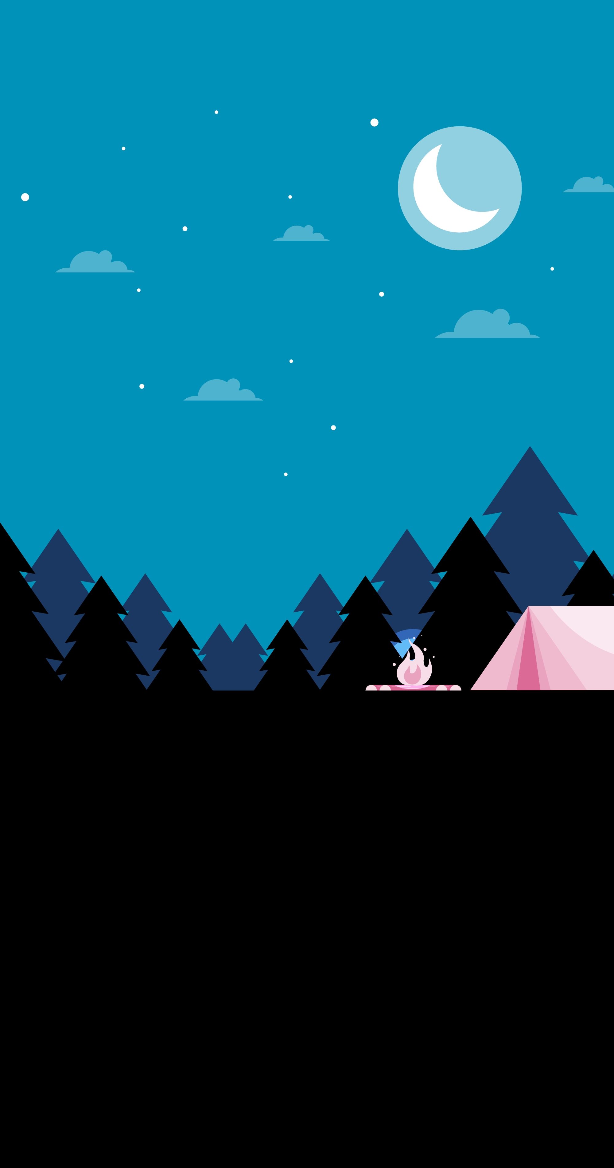 Camping Under the Moon - random wallpaper for OpersCraft