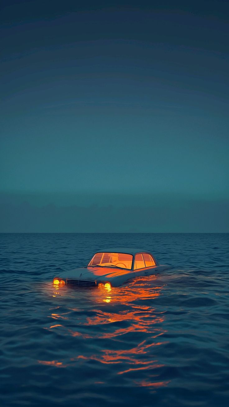 Car in Ocean - cars wallpaper for OpersCraft