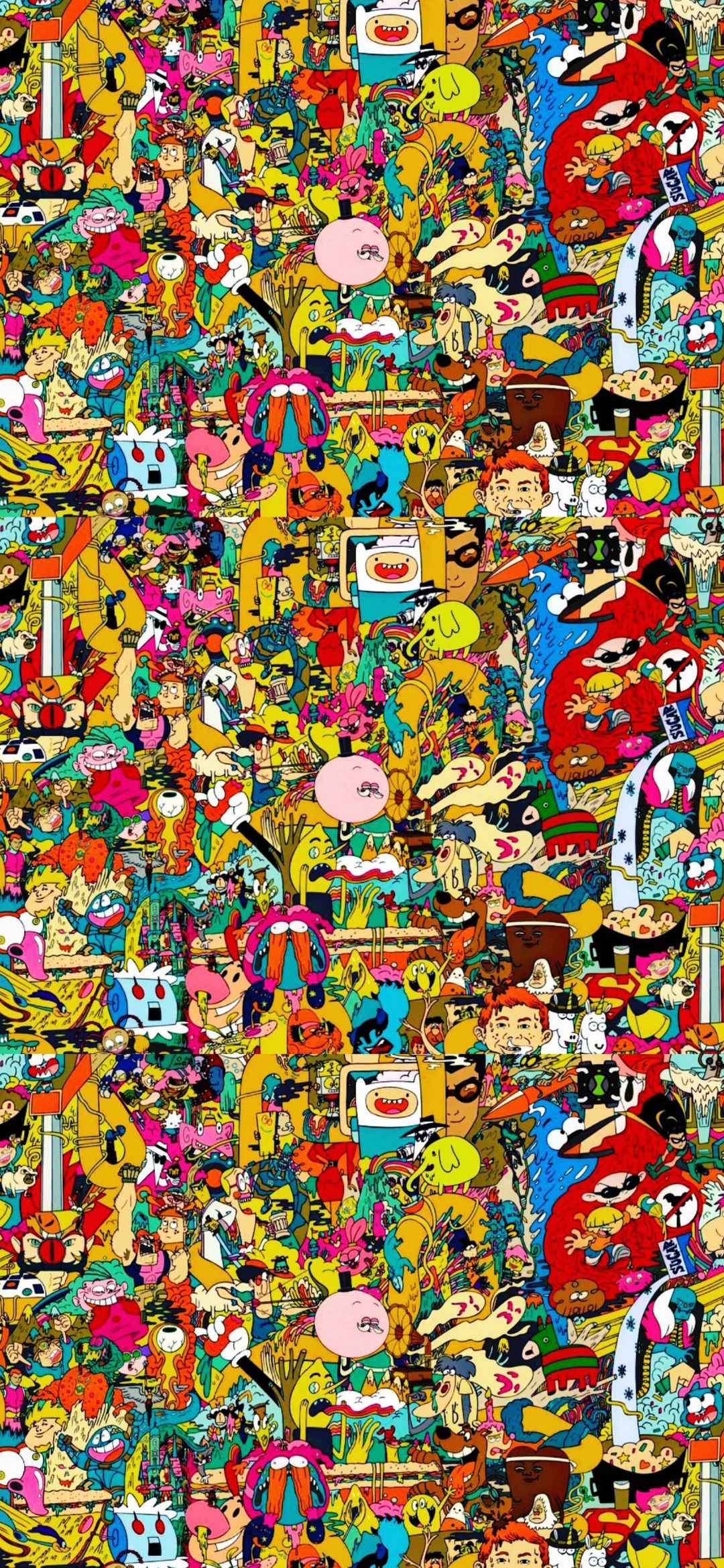 Cartoon Character Mashup - cartoon wallpaper for OpersCraft