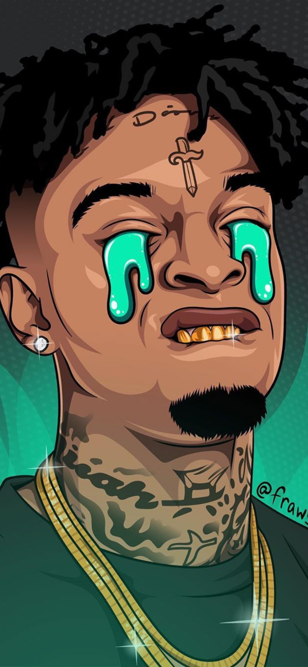 Cartoon Crying Rapper - ghetto wallpaper for OpersCraft