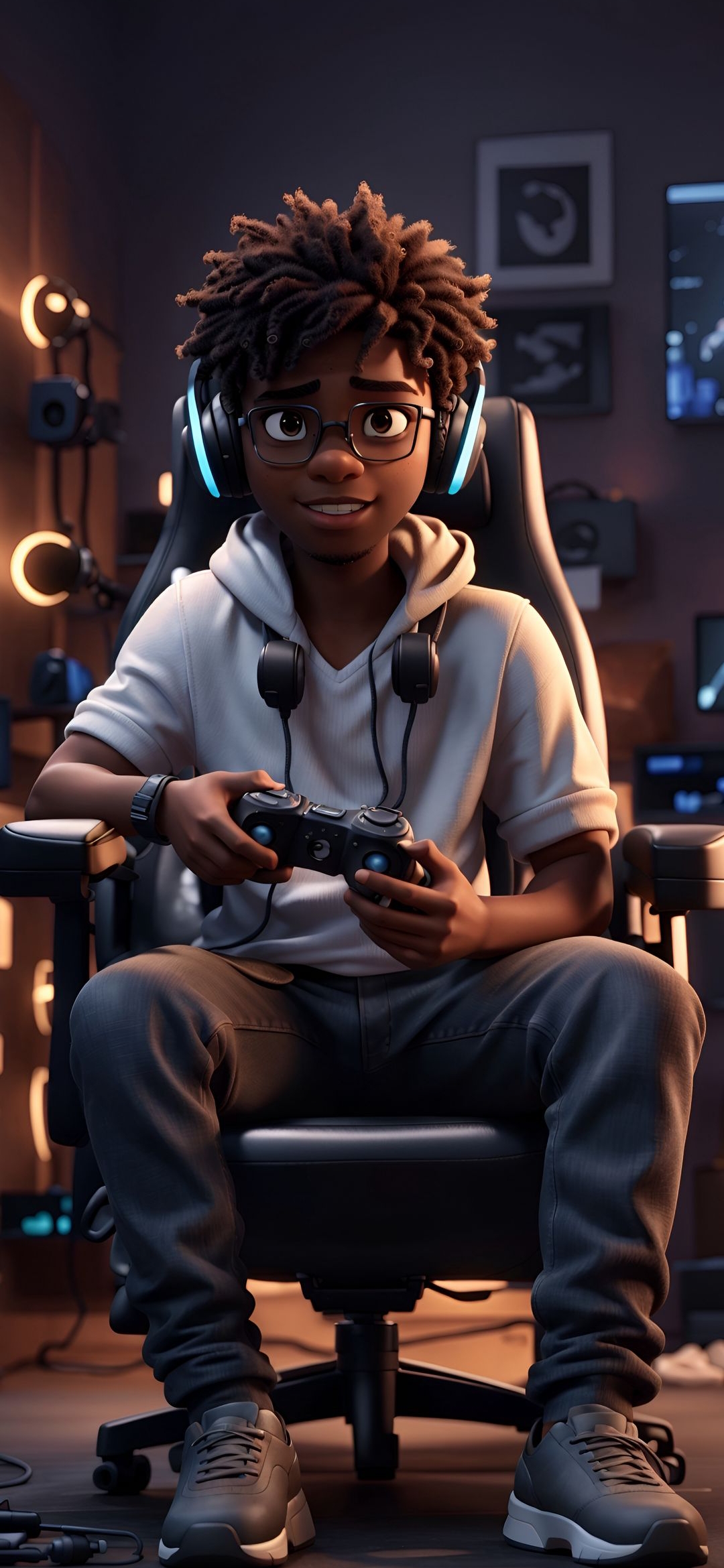 Cartoon Gamer Portrait - games wallpaper for OpersCraft
