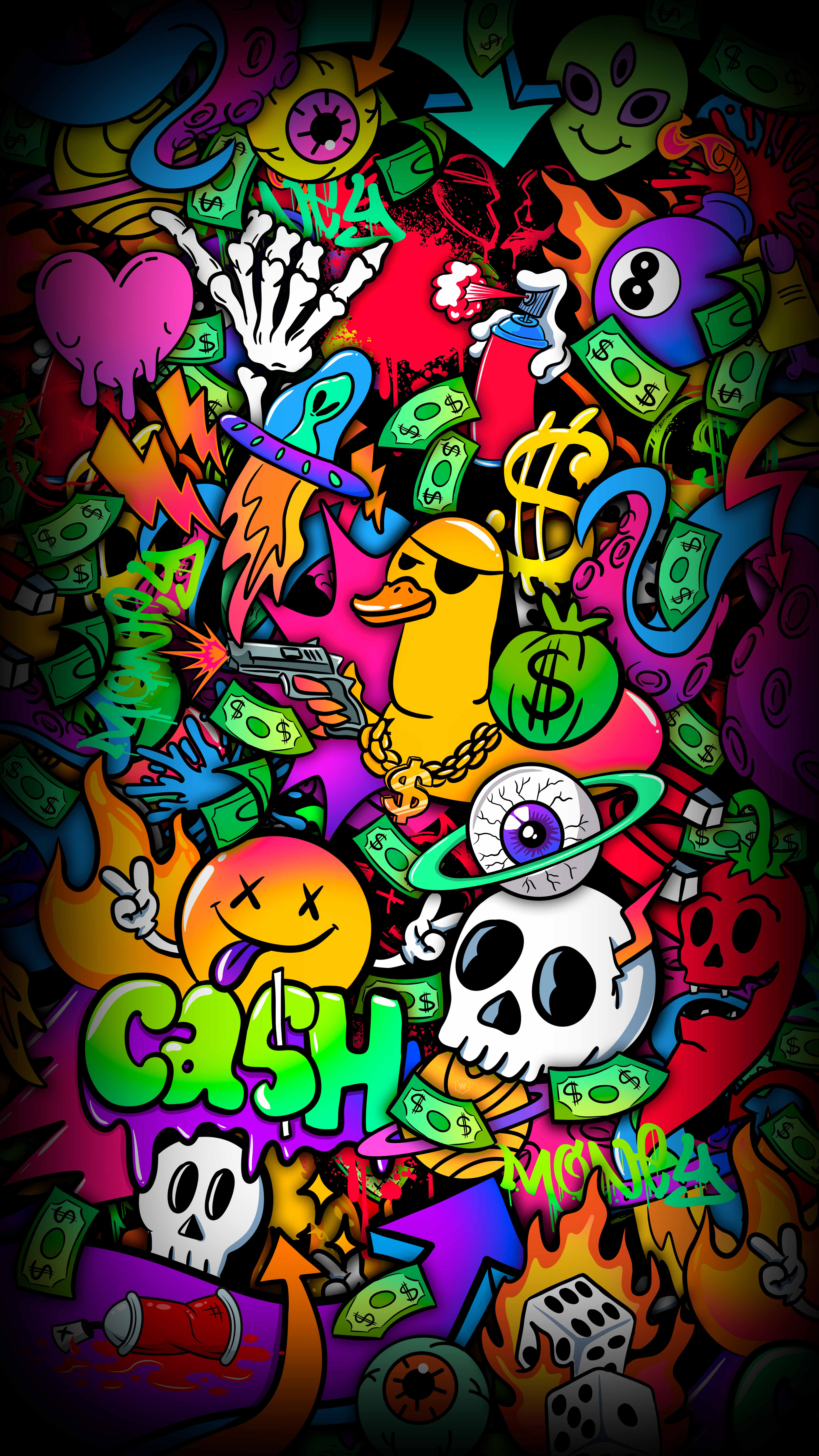 Cartoon Money Madness - dope wallpaper for OpersCraft