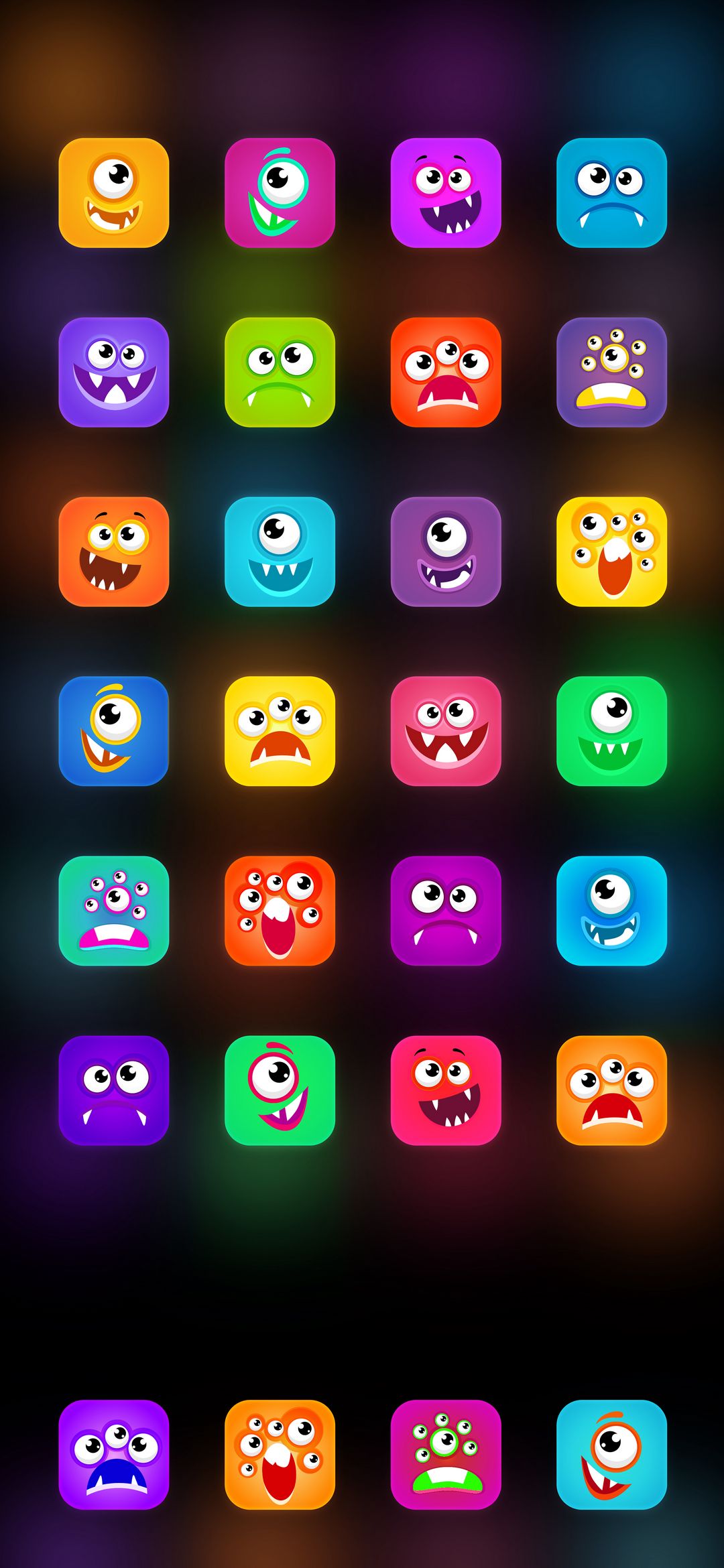 Cartoon Monster Icons - random wallpaper for OpersCraft