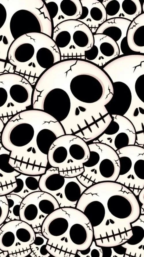Cartoon Skull Pattern - halloween wallpaper for OpersCraft