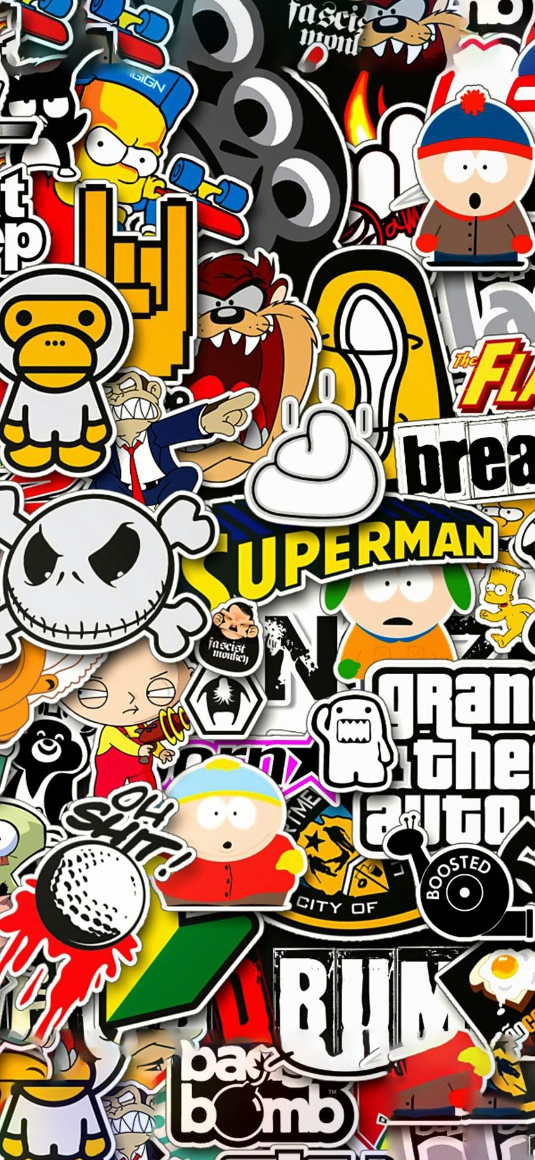 Cartoon Sticker Bomb - cartoon wallpaper for OpersCraft