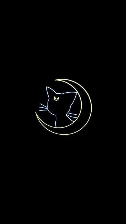 Cat in the Moon - cat wallpaper for OpersCraft