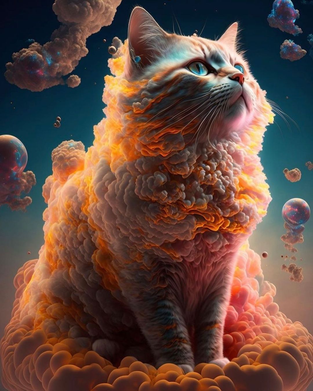 Celestial Cloud Cat - fantasy wallpaper for OpersCraft